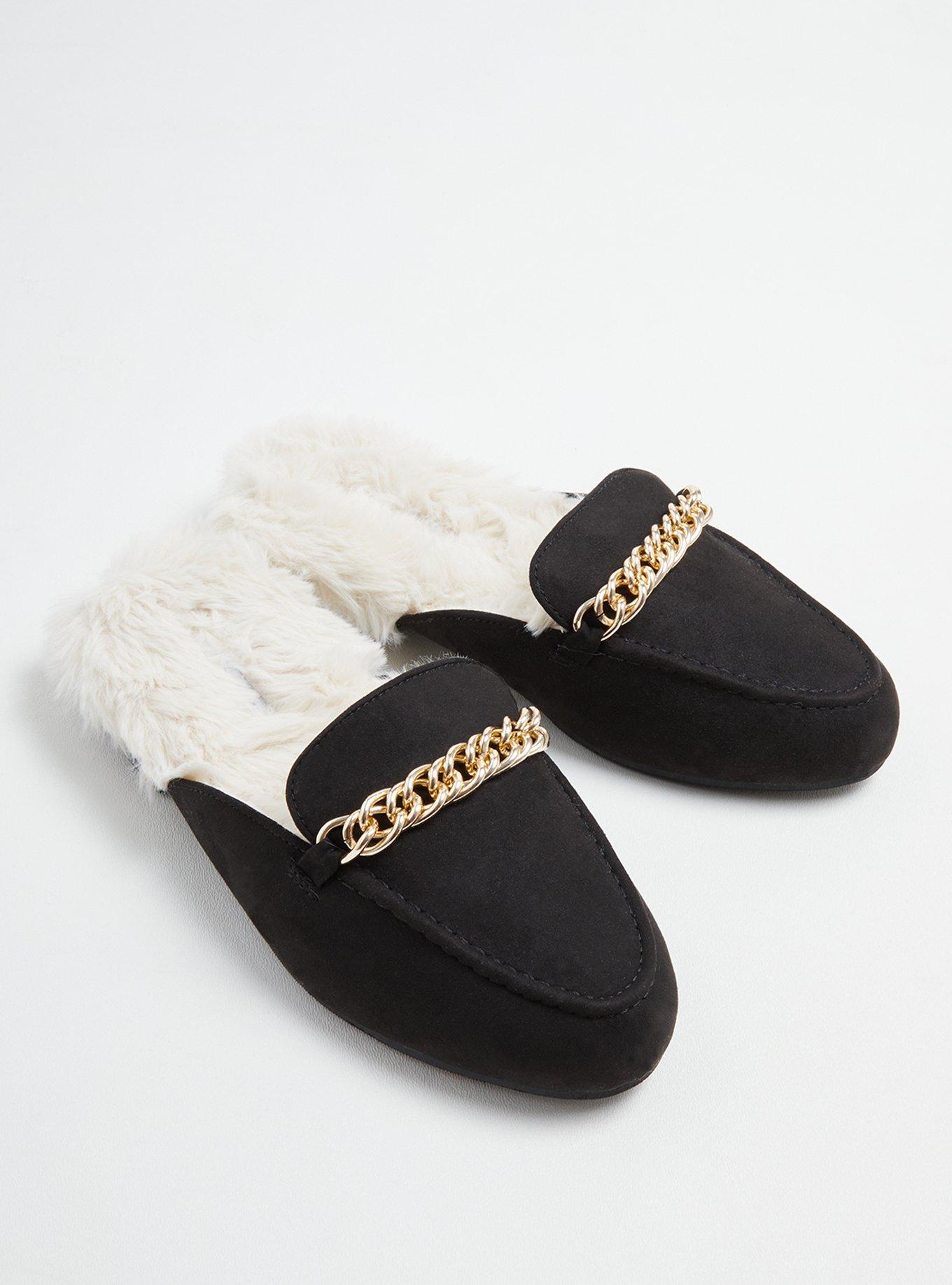 Fur Lined Mule (WW), BLACK, alternate