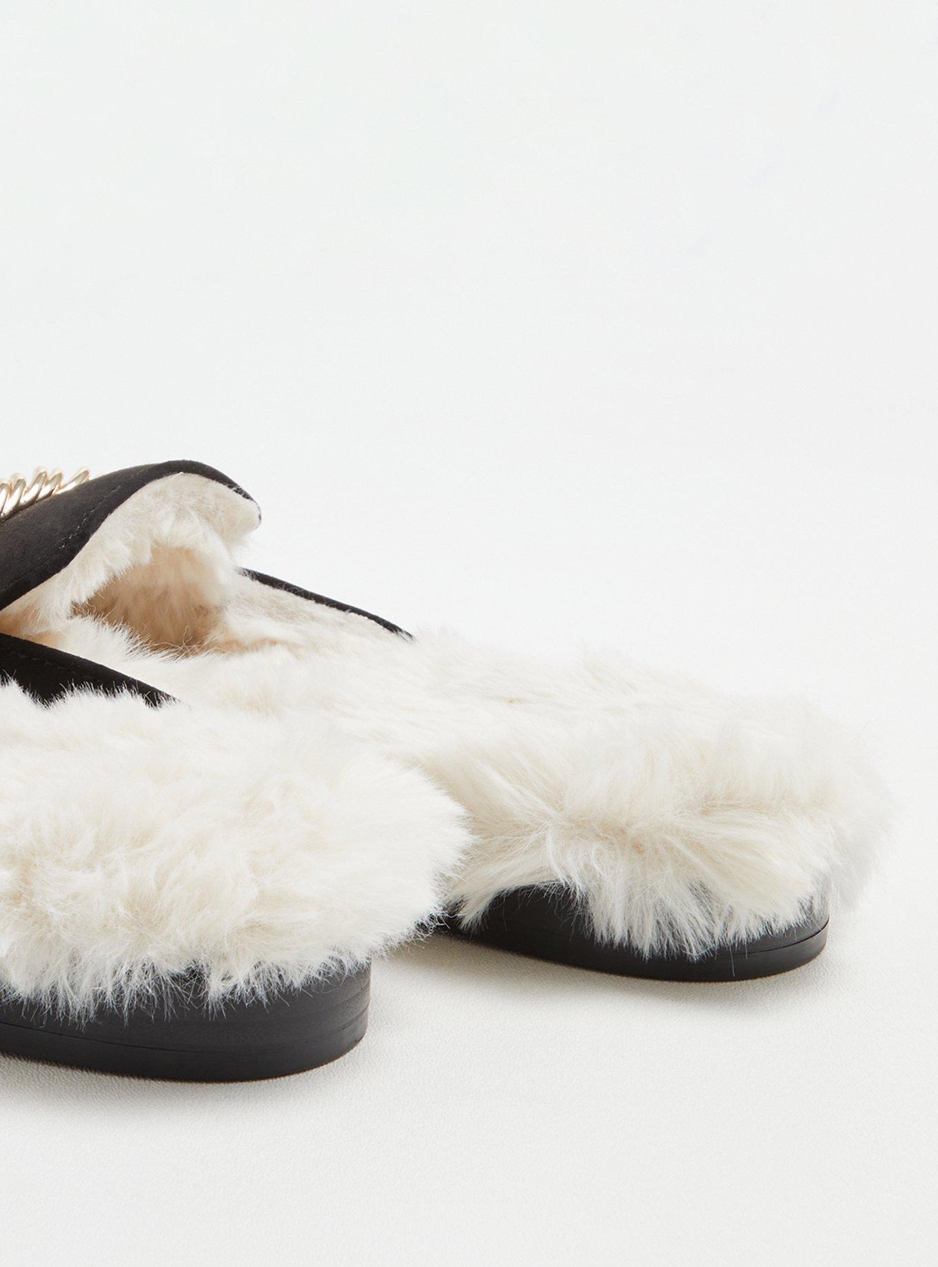 Fur Lined Mule (WW), BLACK, alternate