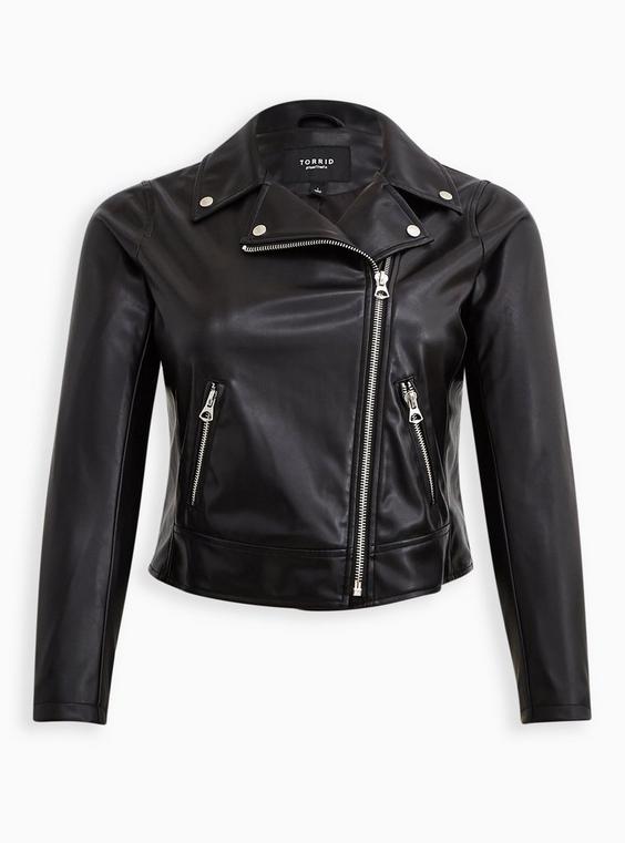 Faux Leather Asymmetrical Moto Jacket