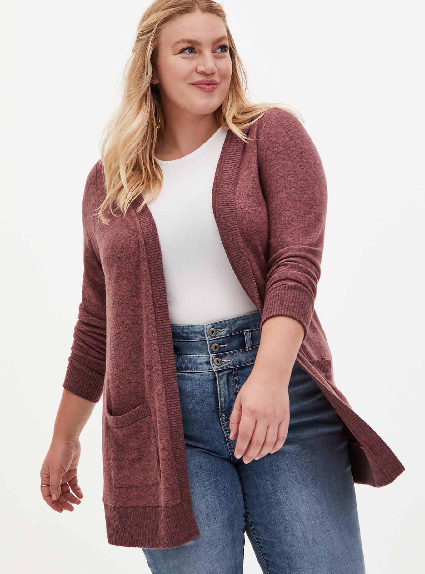 Plus Size Super Soft Plush Cardigan Open Front Torrid