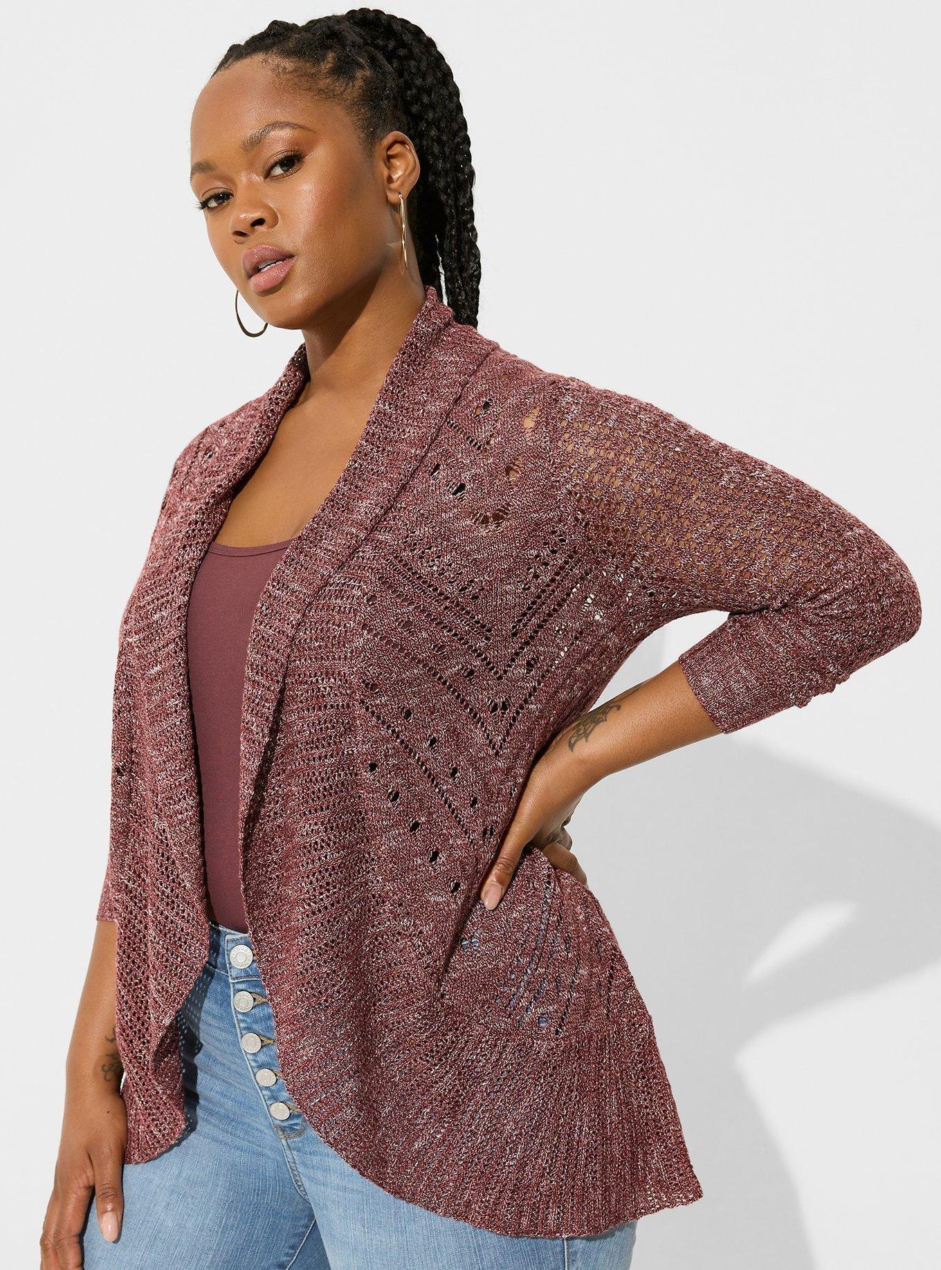 Round hem cardigan sales