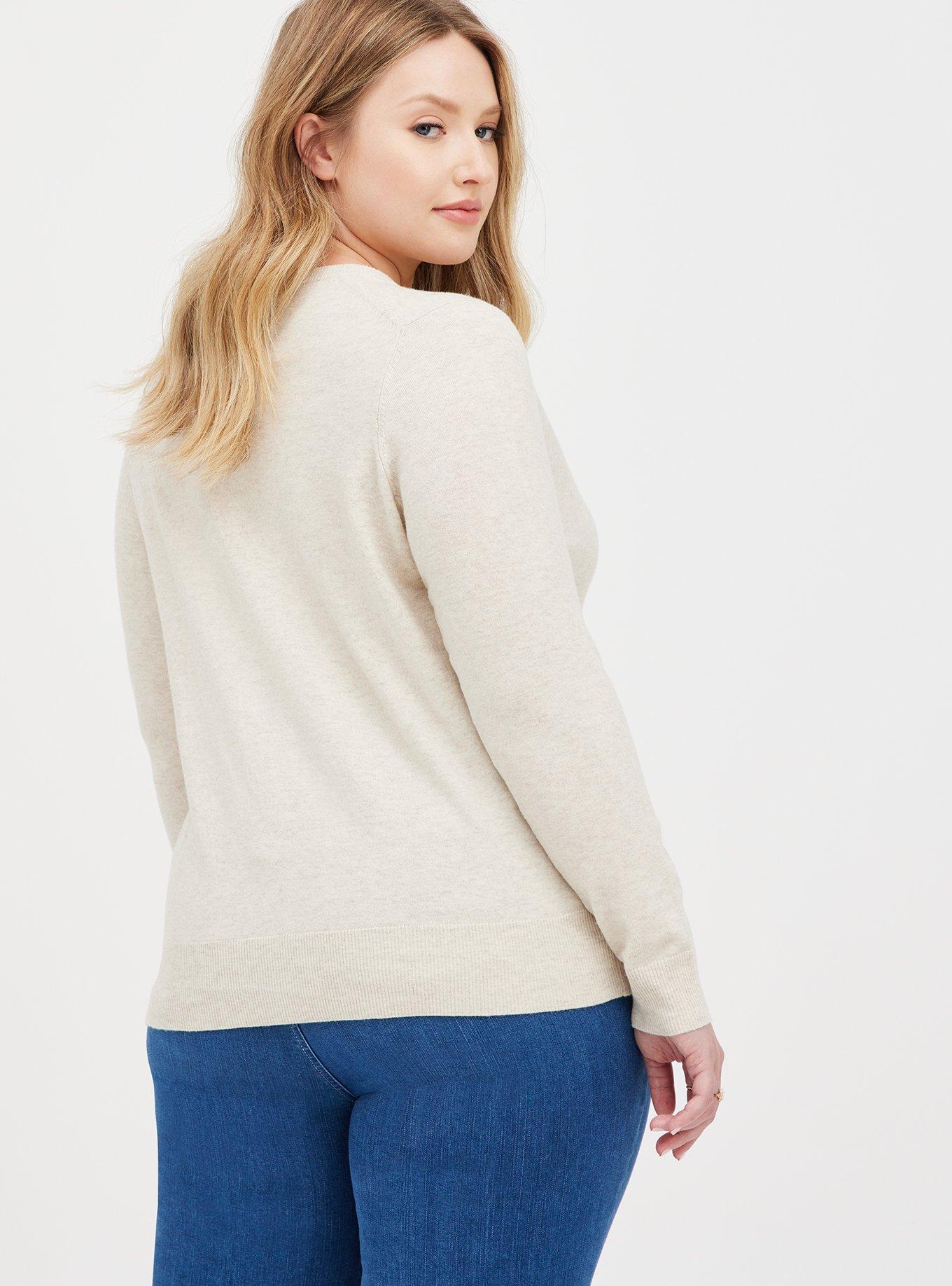 Everyday Plush Classic Cardigan Sweater, IVORY, alternate
