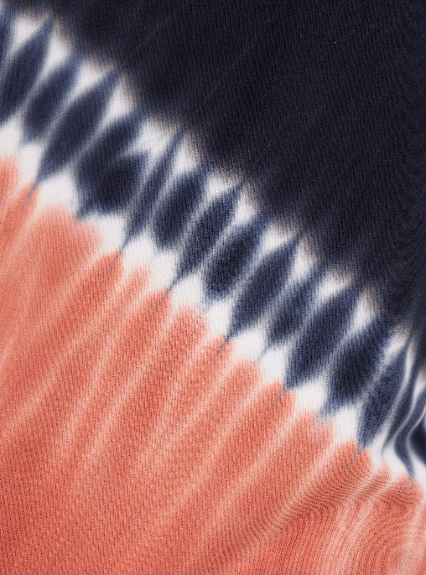 Plus Size Drop Shoulder Sweatshirt - Everyday Fleece Tie Dye Black & Rusty Brown, OTHER PRINTS, alternate