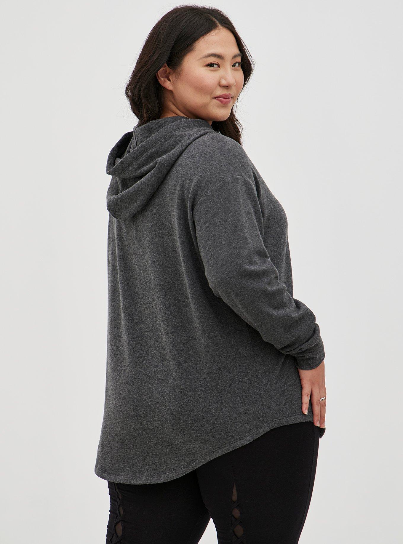 Relaxed Fit Cozy Fleece Drop Shoulder Hoodie