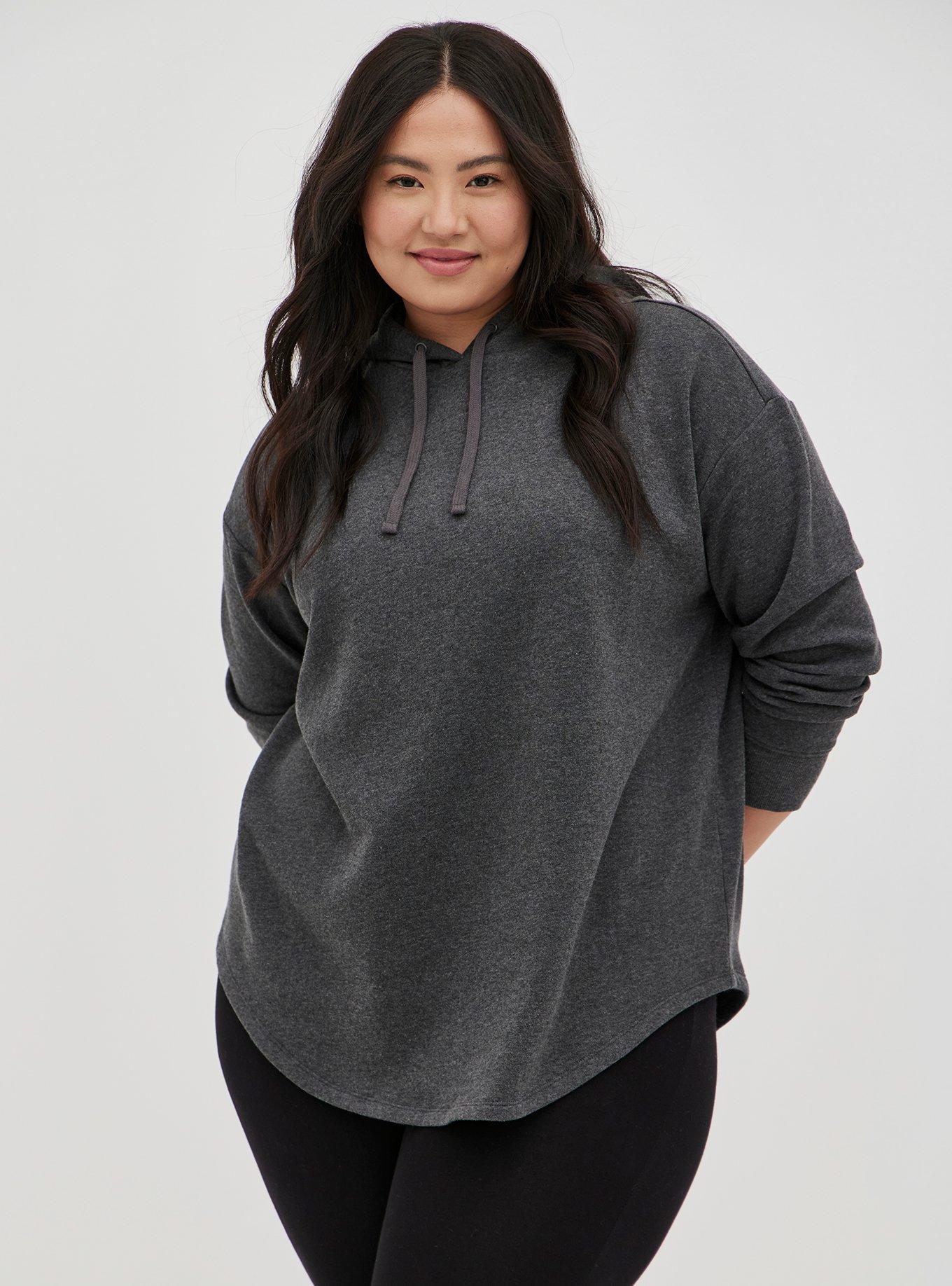 Relaxed Fit Cozy Fleece Drop Shoulder Hoodie