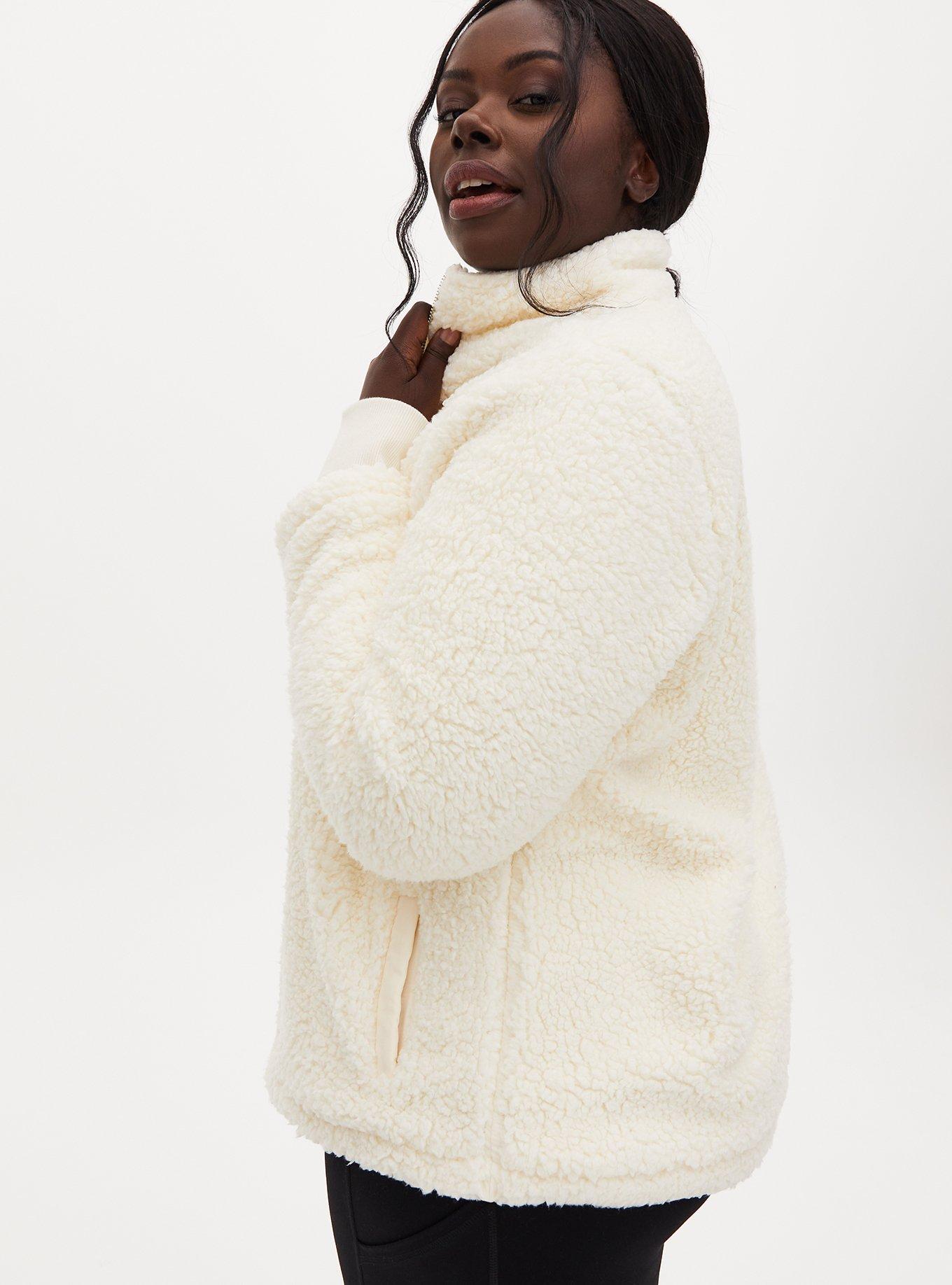 Sherpa Half Zip Active Pullover, WINTER WHITE, alternate