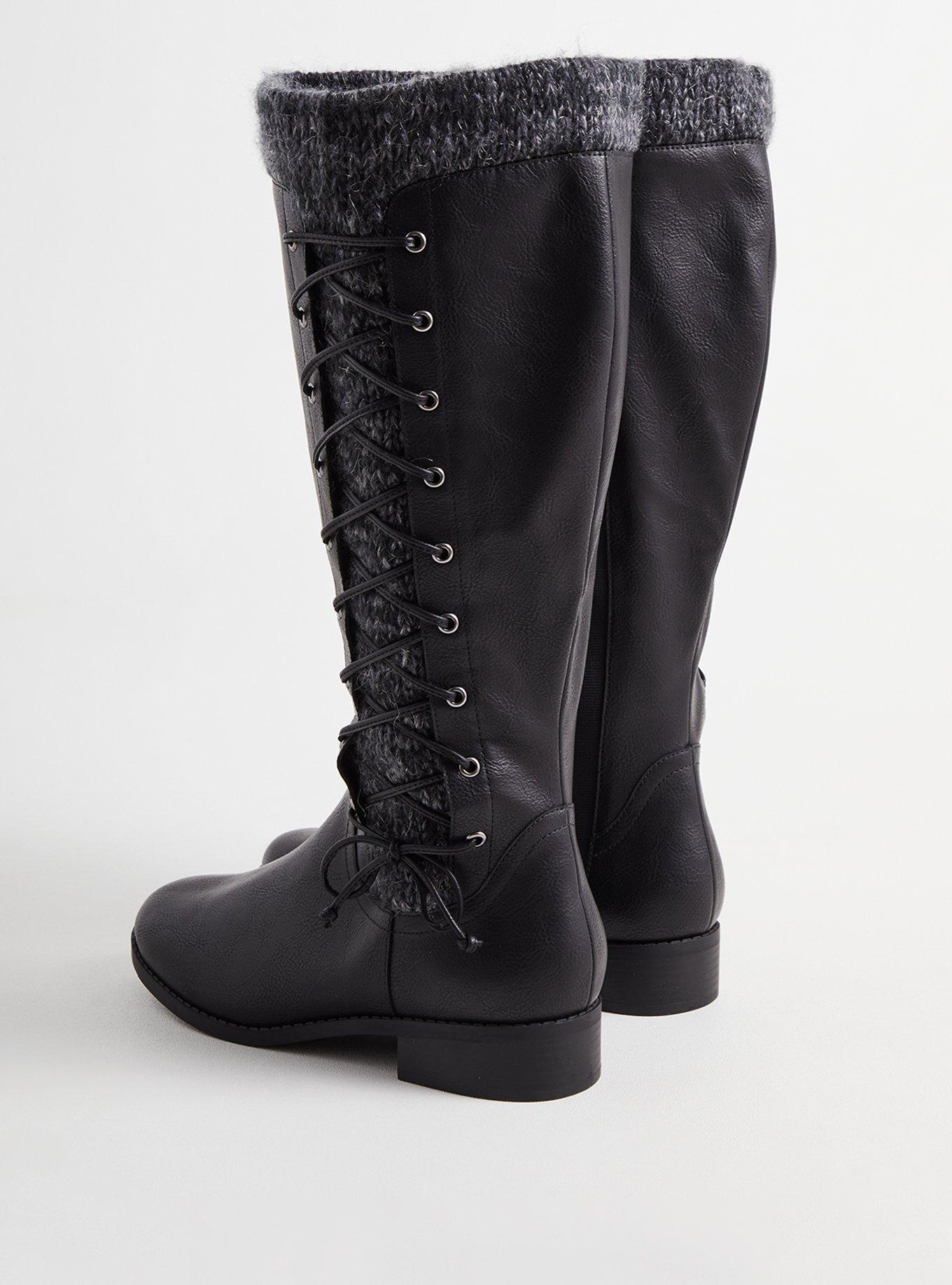 Torrid lace up knee best sale high boots