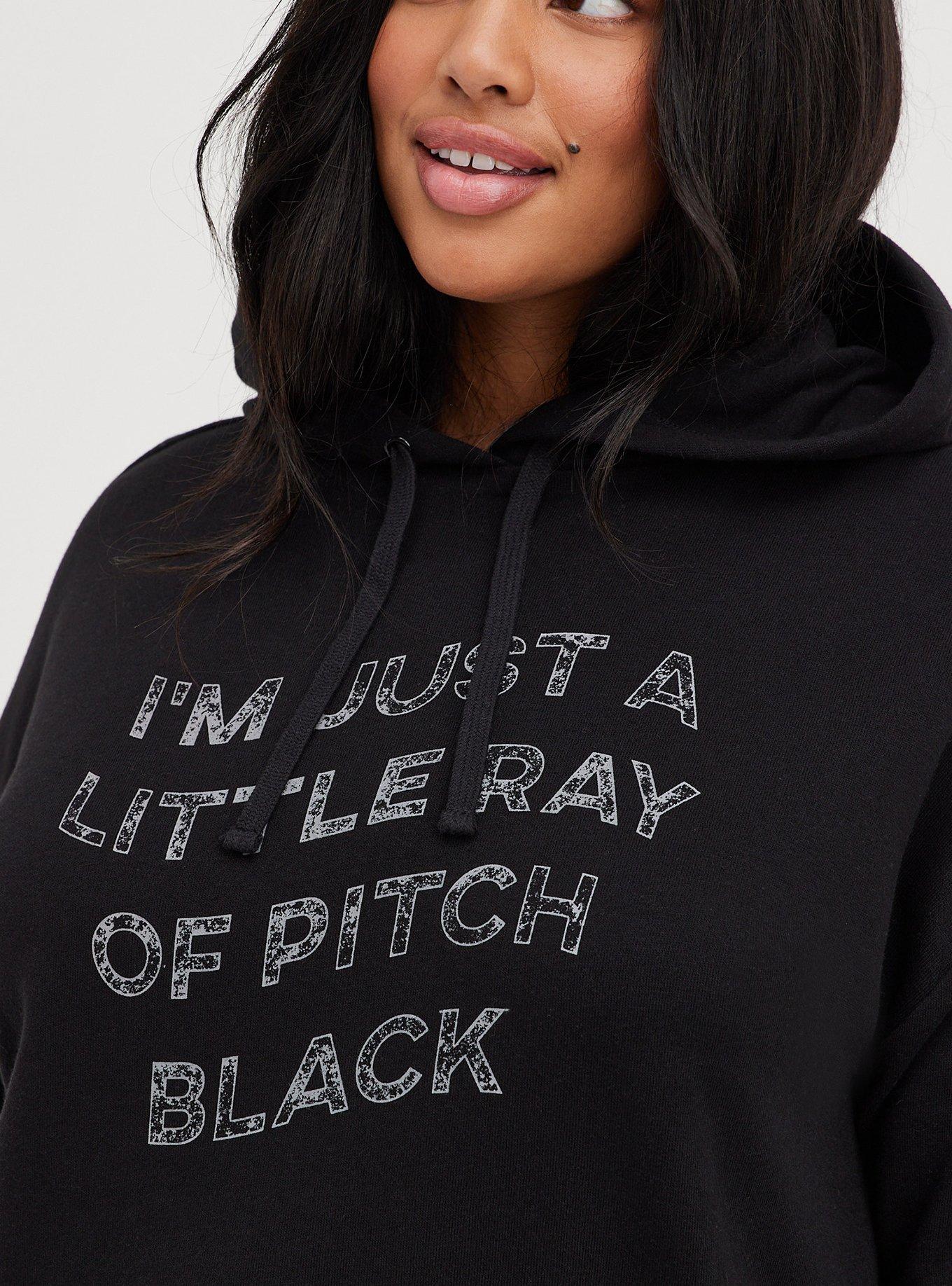 Relaxed Drop Shoulder Hoodie - Cozy Fleece Little Ray Black, DEEP BLACK, alternate