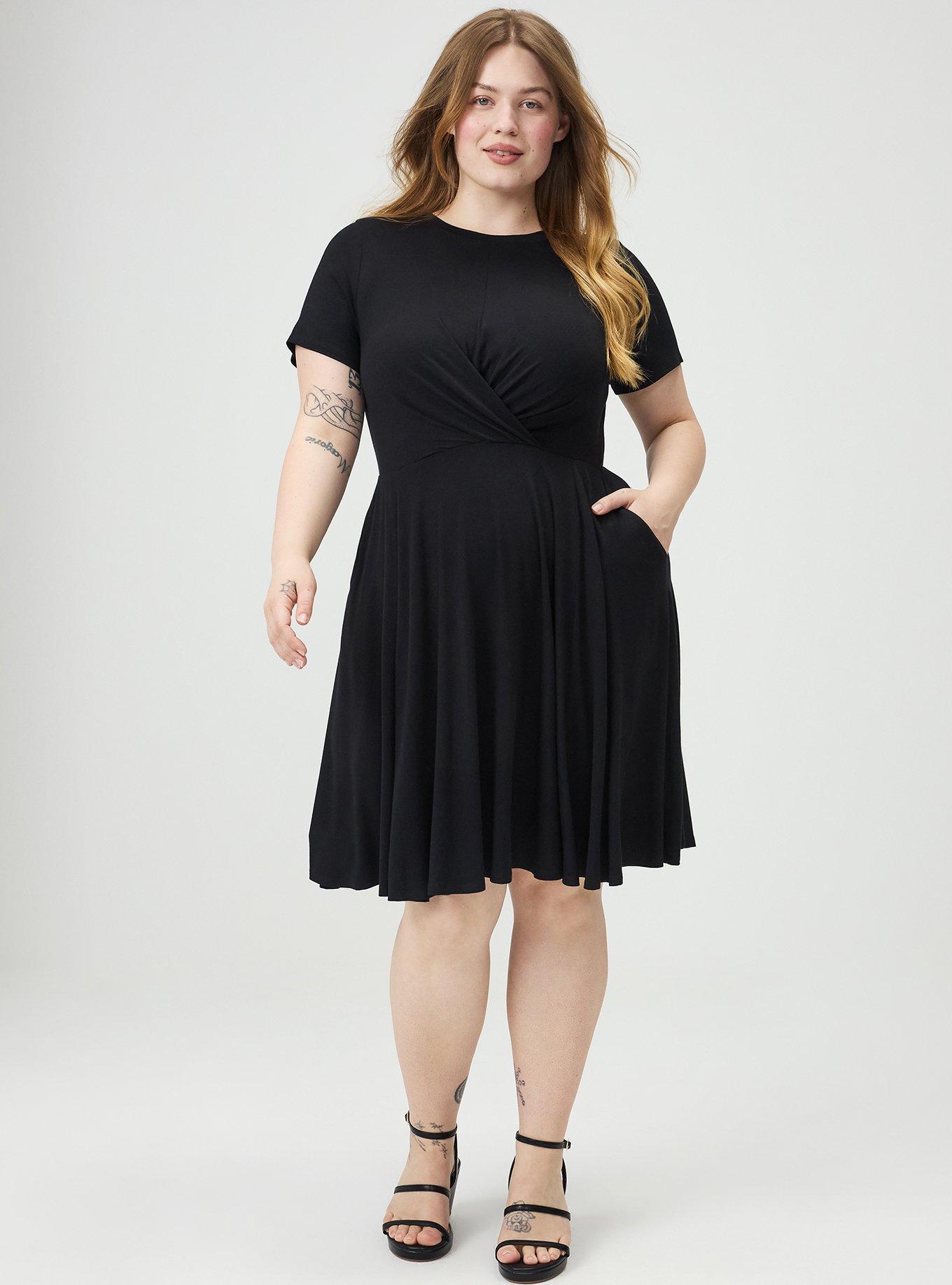 Skater Mini Dress, DEEP BLACK, alternate