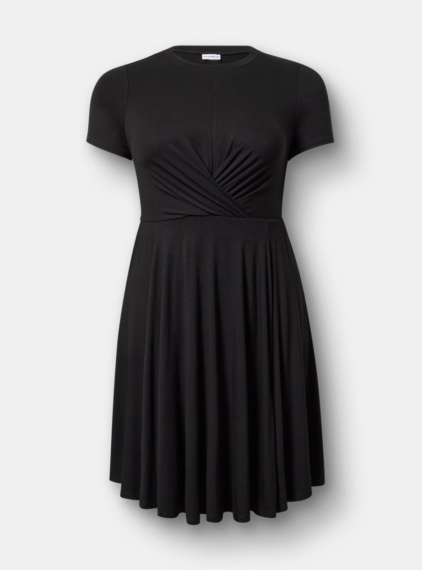 Skater Mini Dress, DEEP BLACK, hi-res