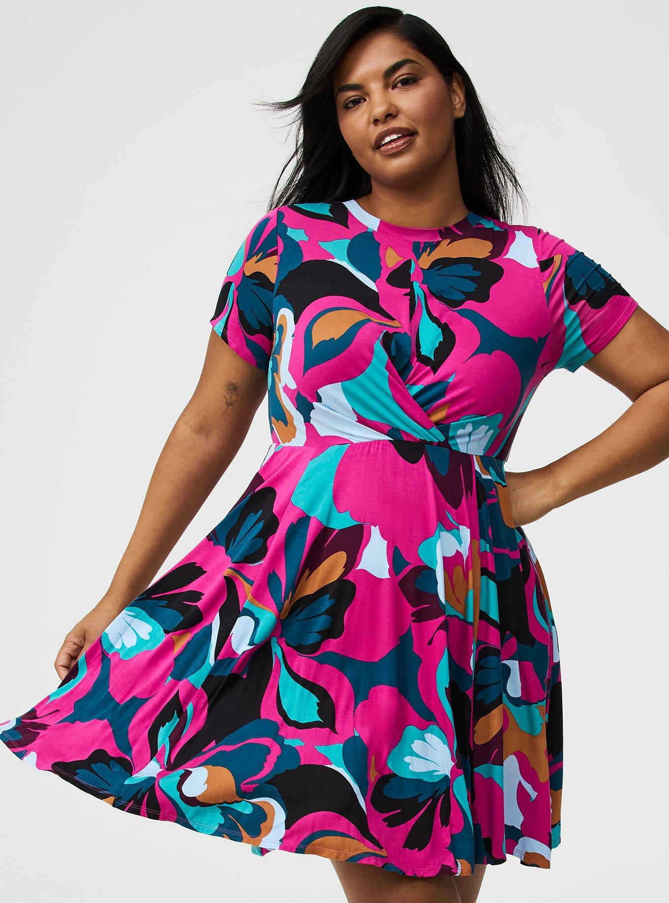 Plus Size - Skater Mini Dress - Torrid