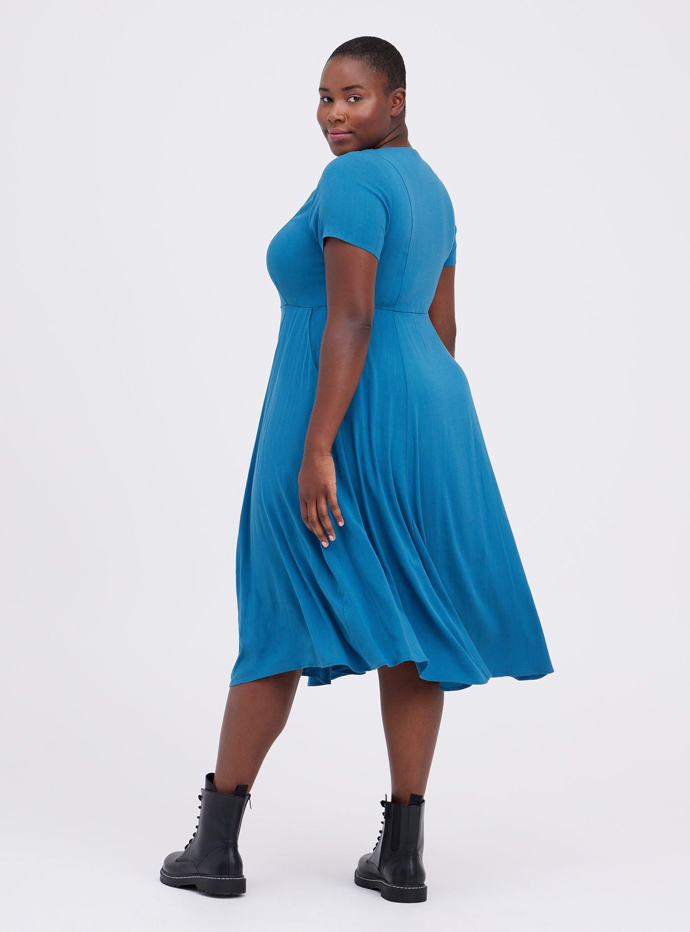 Plus Size - Midi Lenny Button-Front Dress - Torrid