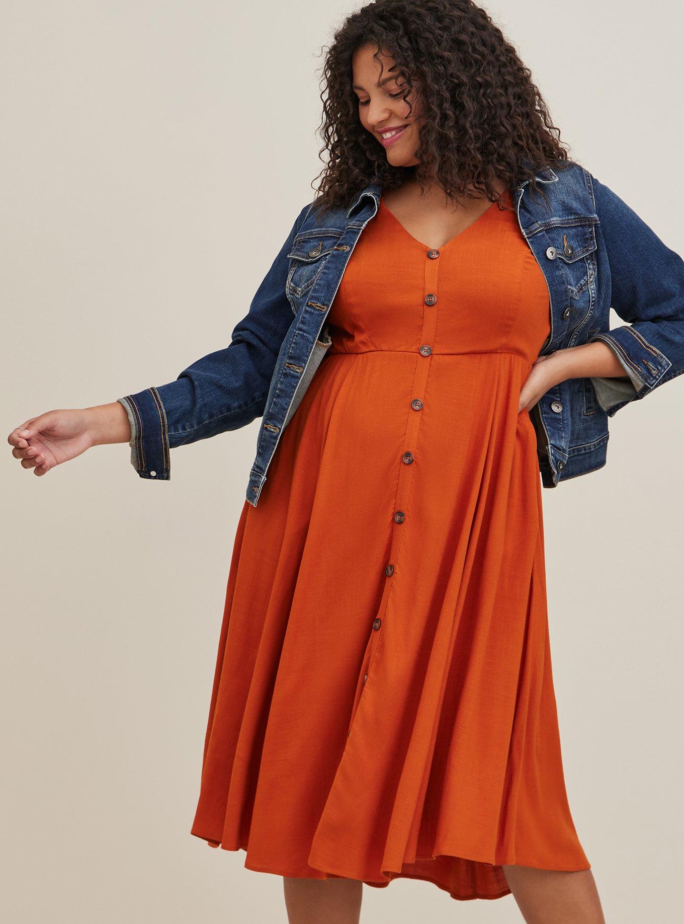 Torrid hot sale orange dress