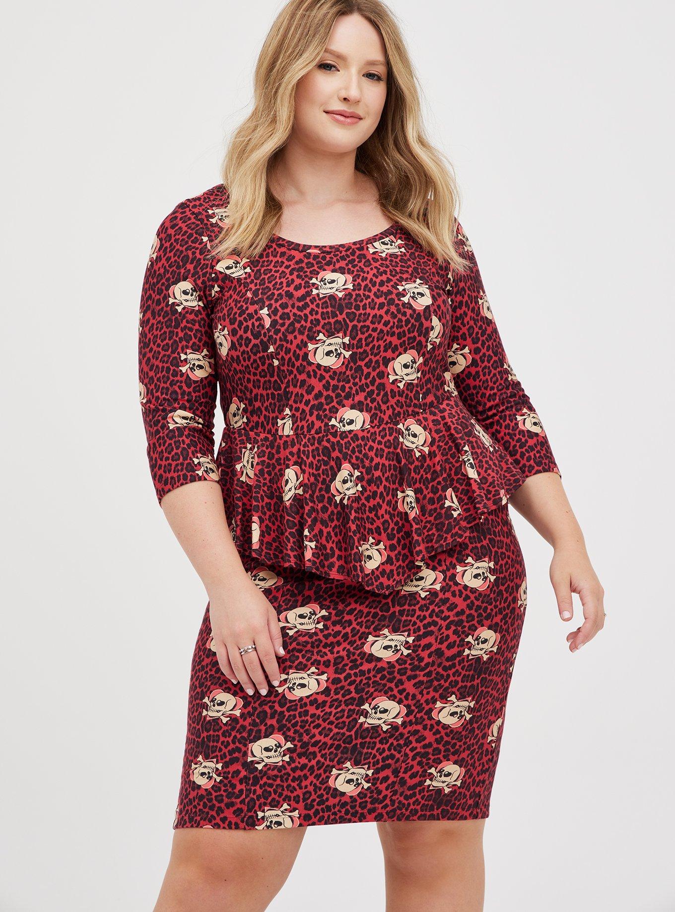 Red Plus Size Peplum Dress  Plus size peplum dress, Peplum dress