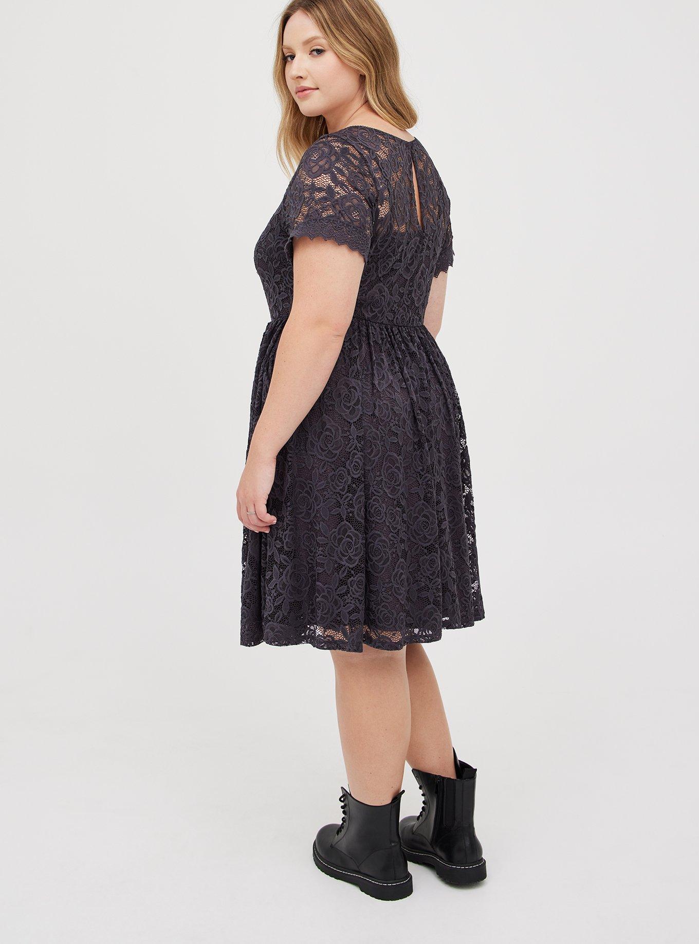 Mini Lace Skater Dress, NINE IRON, alternate