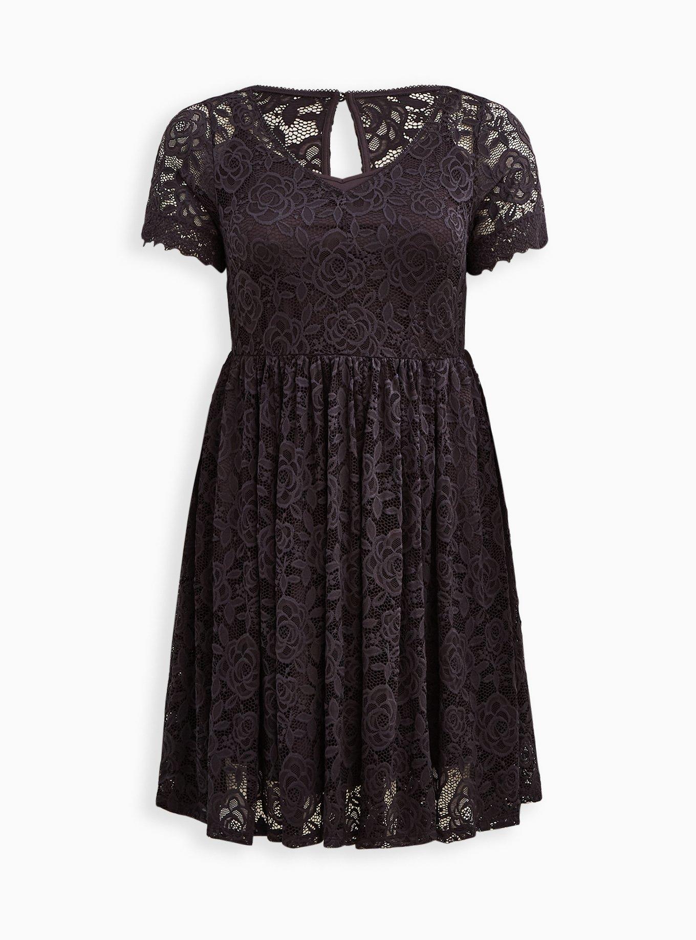 Plus Size - Mini Lace Skater Dress - Torrid