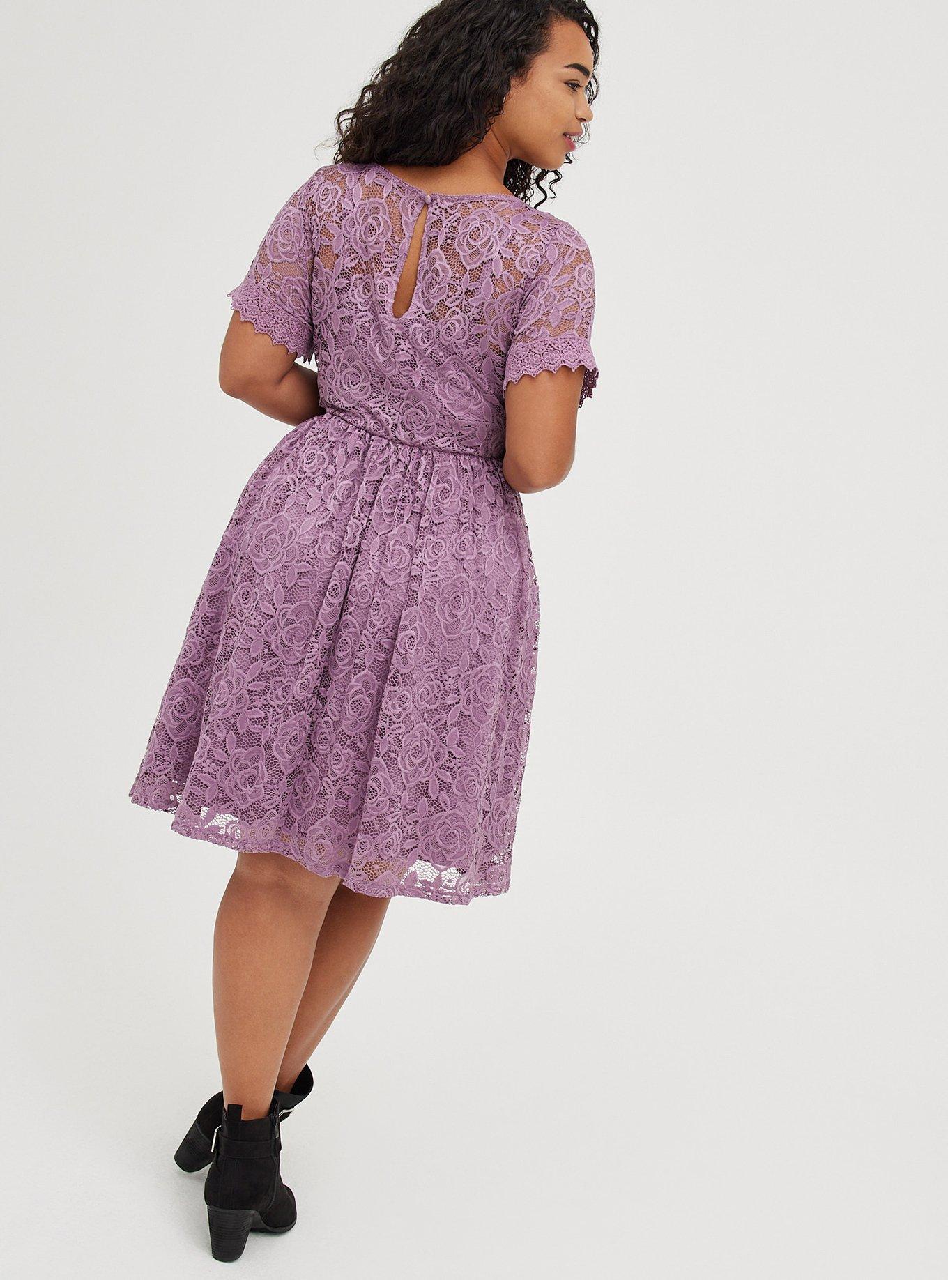 Plus Size - Mini Lace Skater Dress - Torrid