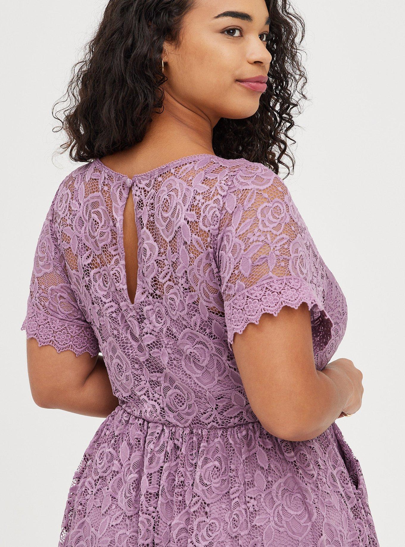 Torrid purple 2025 lace dress