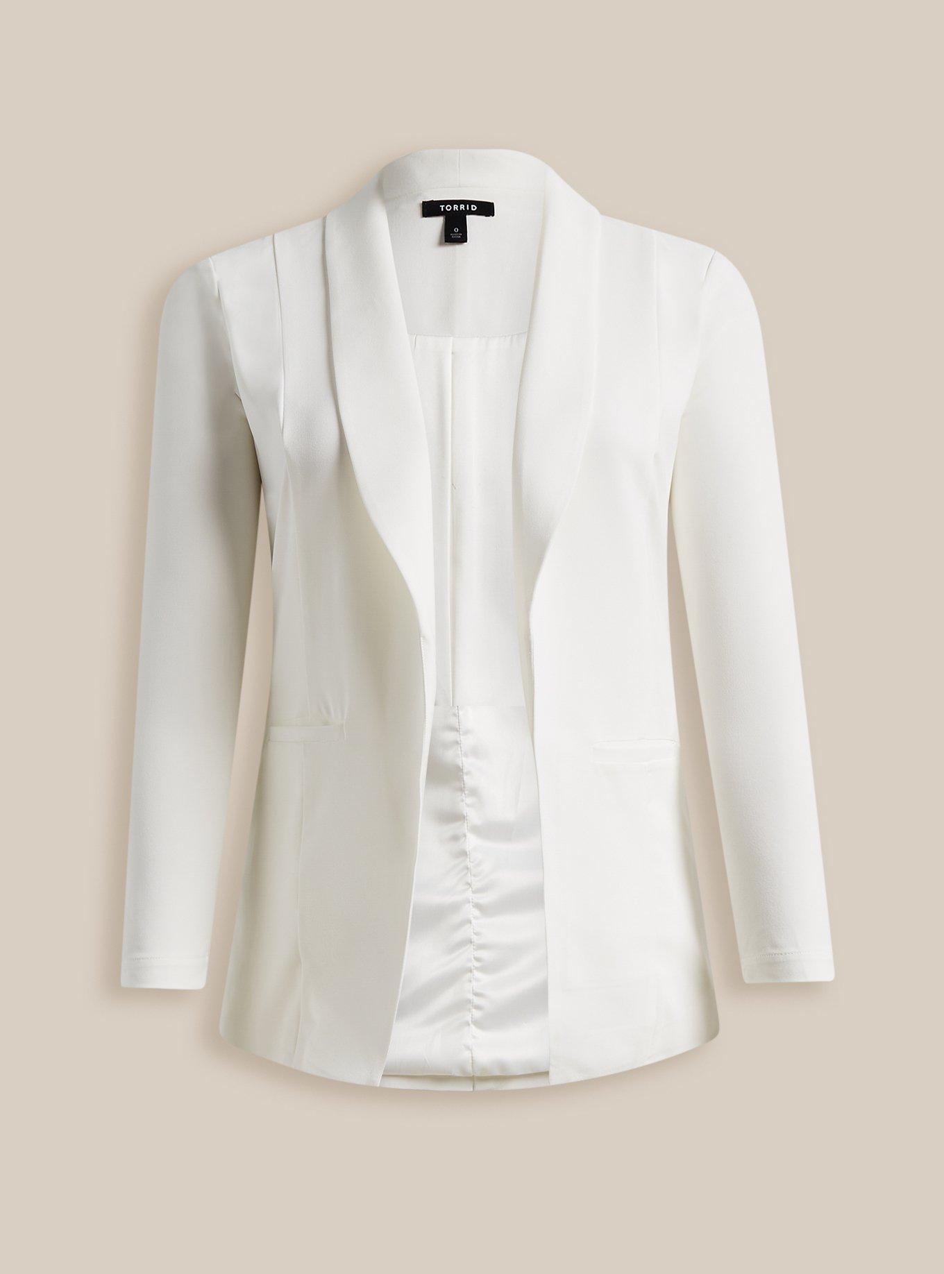 Plus Size - Studio Crepe Classic Shawl Collar Blazer - Torrid