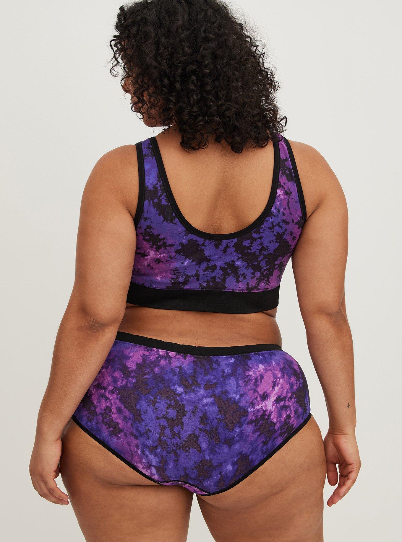 Plus Size - Lightly Padded Seamless Bralette - Tie Dye Purple - Torrid