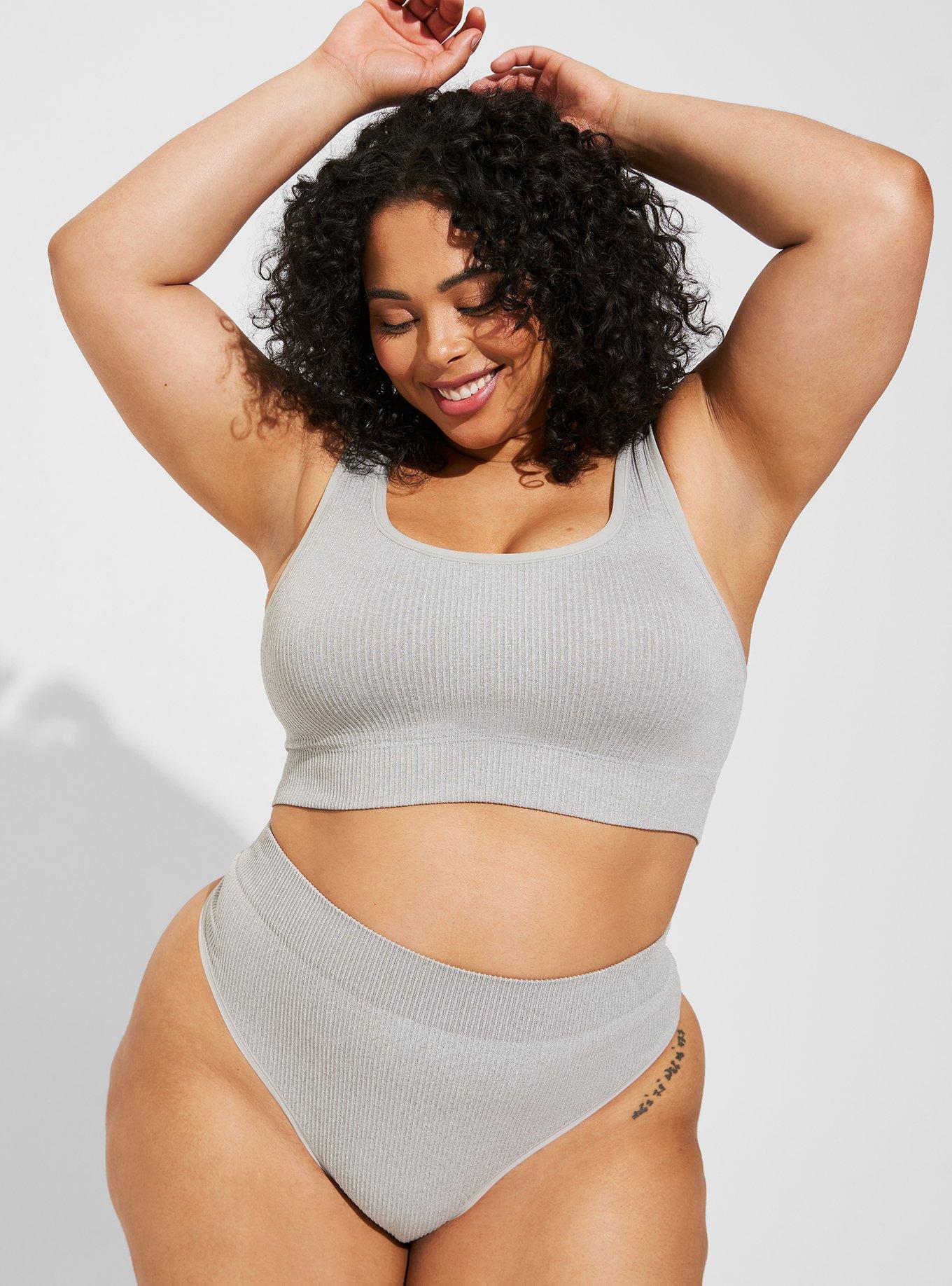 Plus Size - Scoop Neck Ribbed Seamless Bralette - Torrid