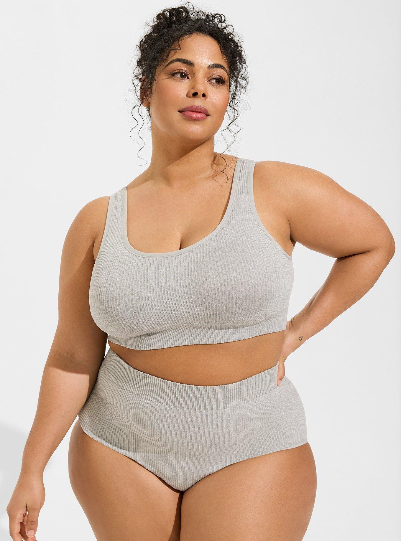 Heathered Scoop-Neck Lift Bralette