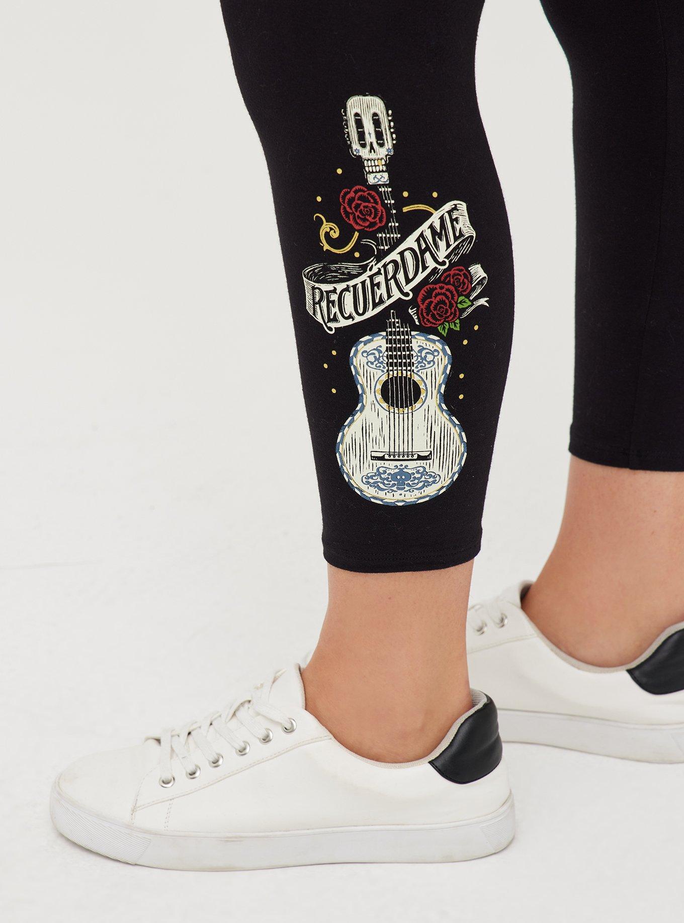 Crop Legging - Disney Coco Miguel Guitar, DEEP BLACK, alternate