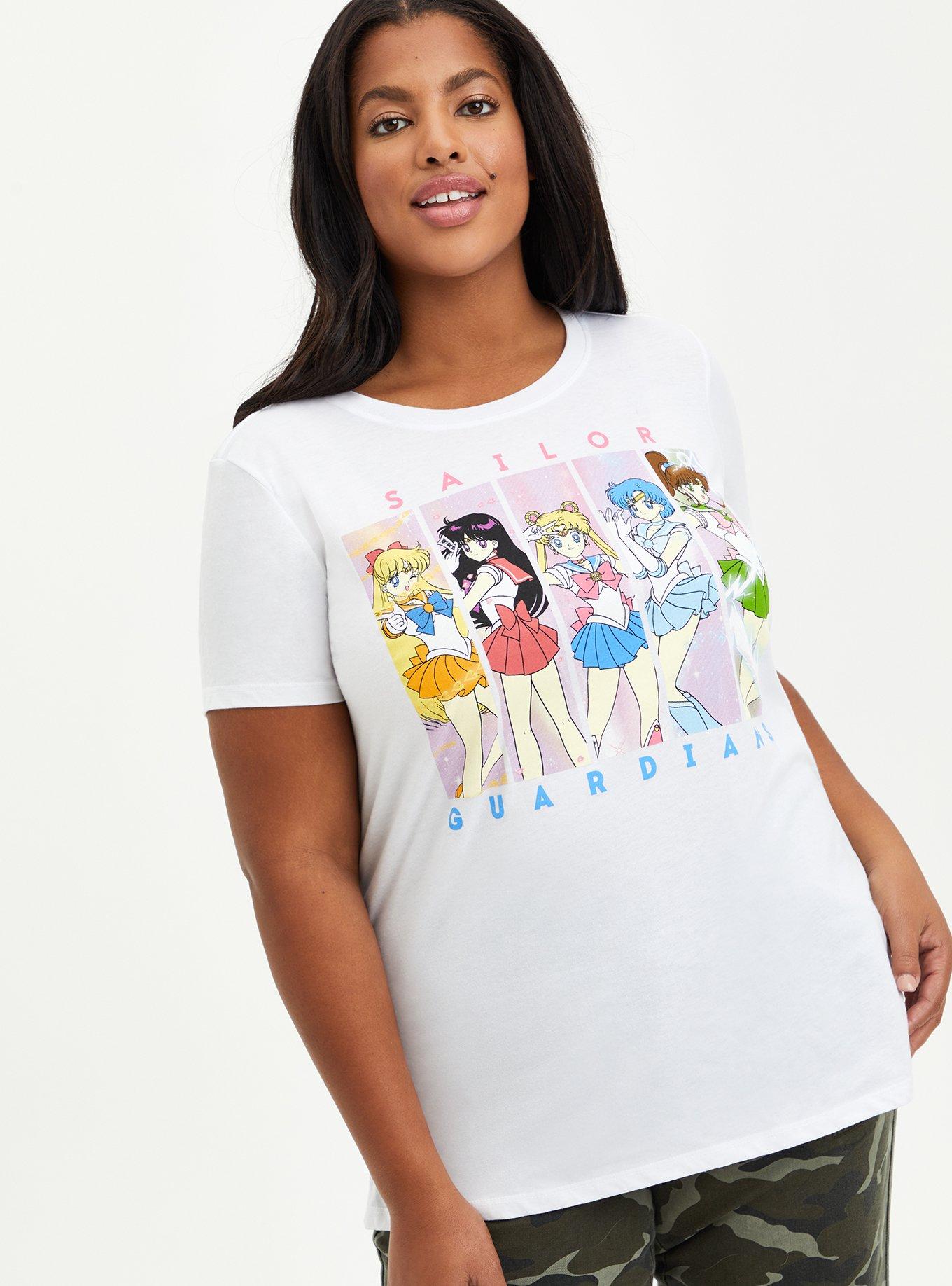 Slim Fit Crew Tee - Signature Jersey Sailor Moon White, , hi-res