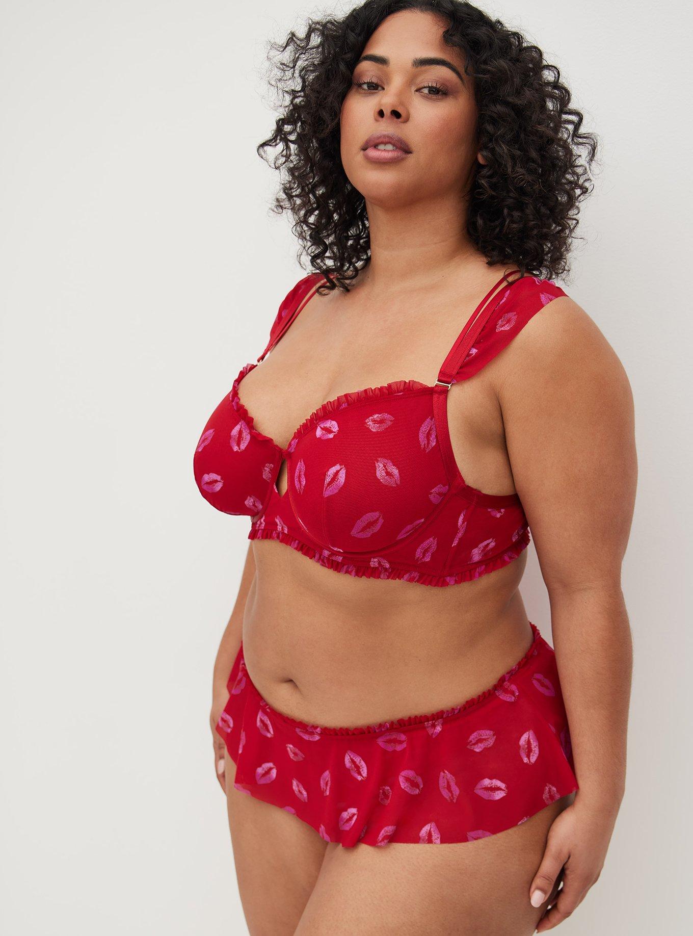 Ruffle Bra - Red