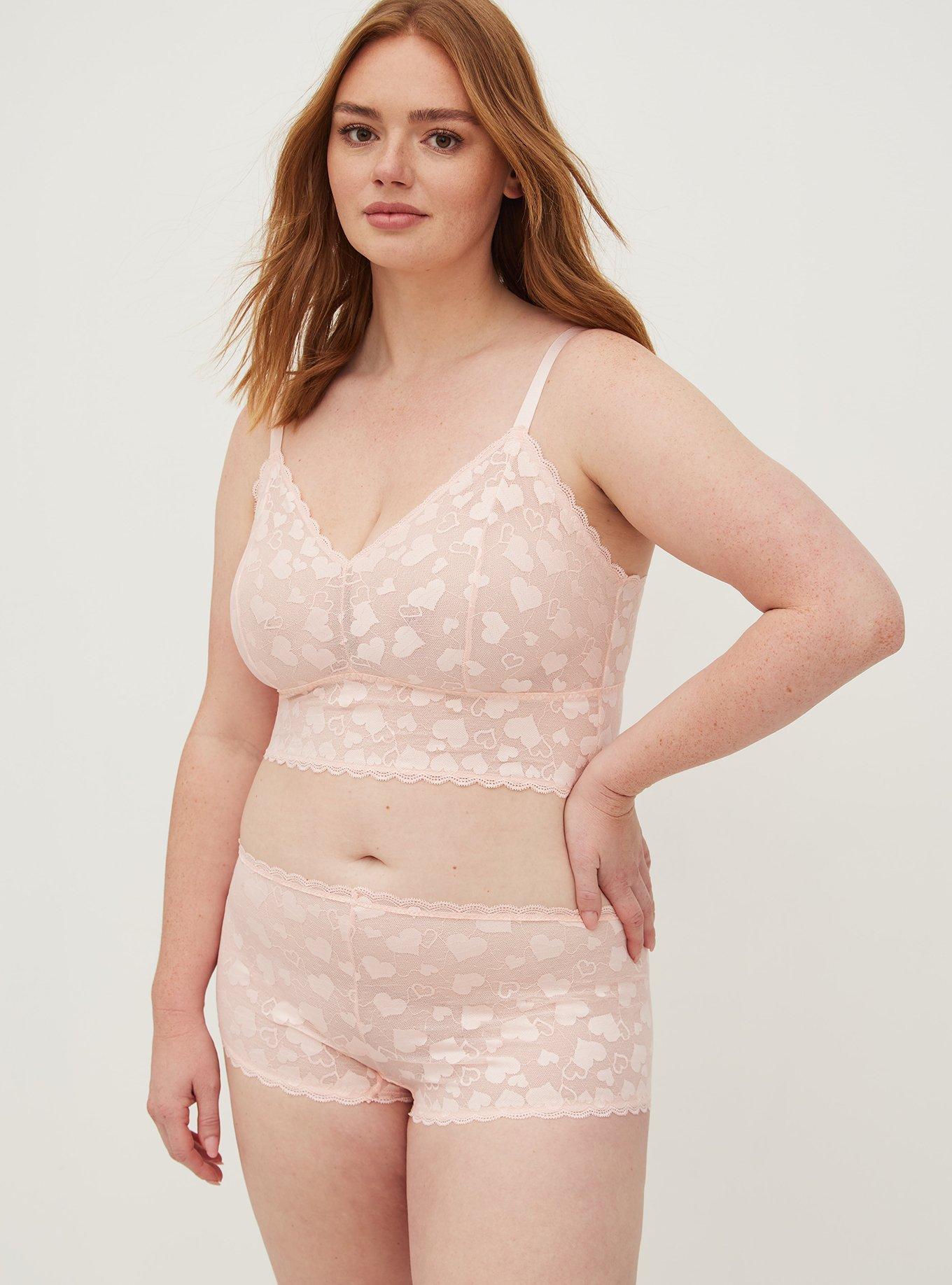 Plus Size - Heart Lace Cheeky Panty - Torrid