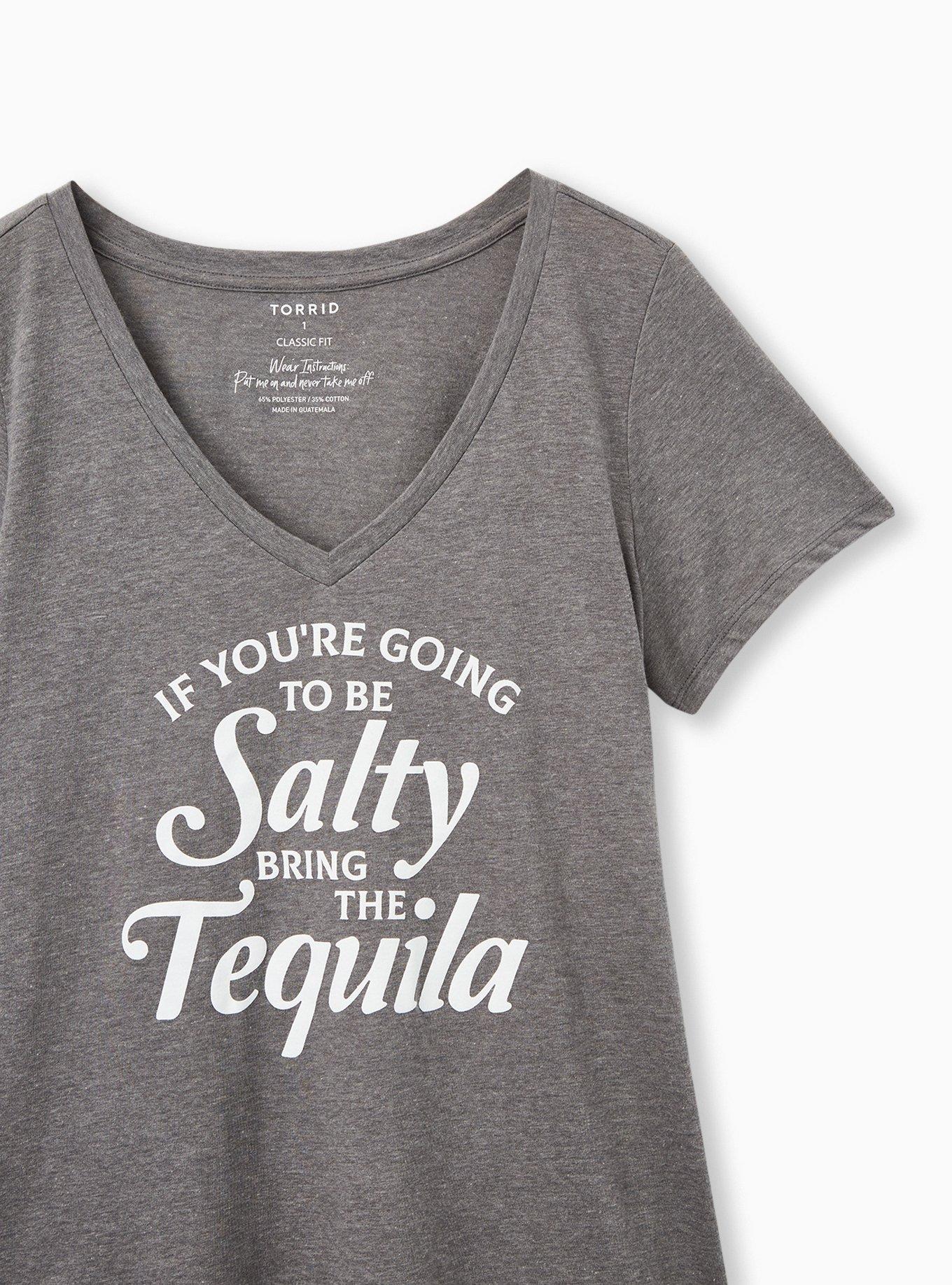Plus Size Girlfriend Tee - Signature Jersey Grey Salty Tequila, MEDIUM HEATHER GREY, alternate