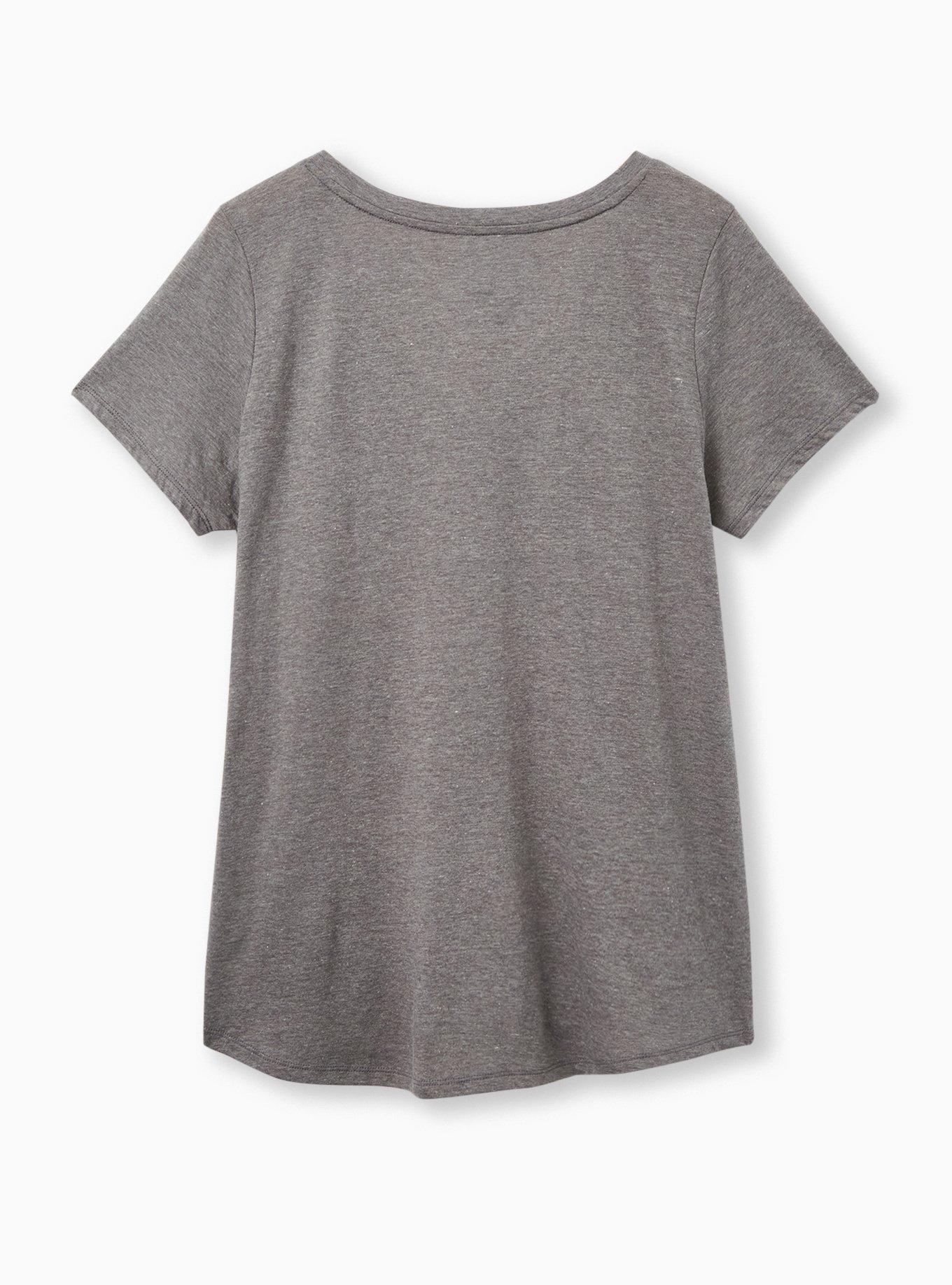 Plus Size Girlfriend Tee - Signature Jersey Grey Salty Tequila, MEDIUM HEATHER GREY, alternate
