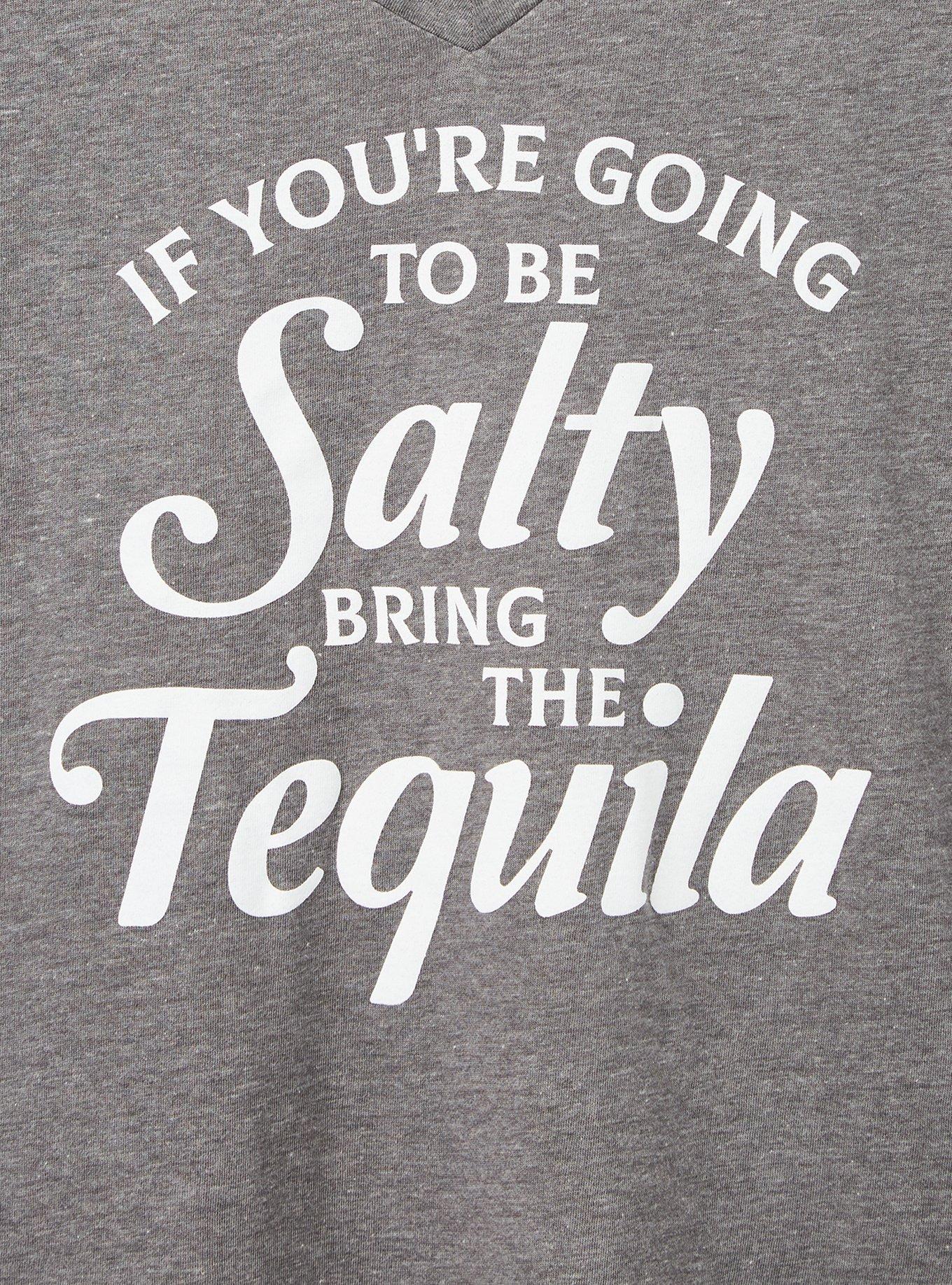 Plus Size Girlfriend Tee - Signature Jersey Grey Salty Tequila, MEDIUM HEATHER GREY, alternate