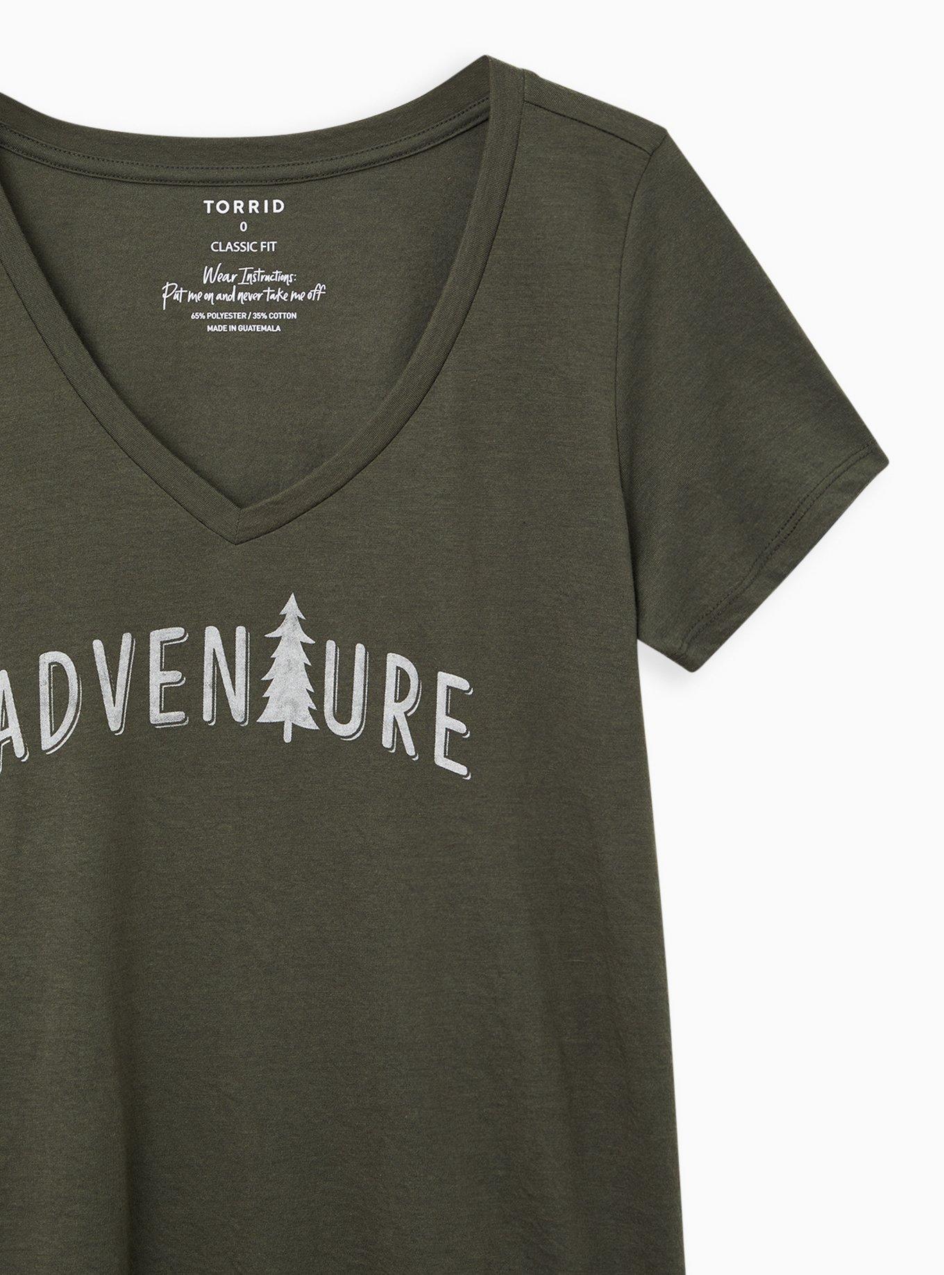 Plus Size Girlfriend Tee &ndash; Signature Jersey Adventure Olive, DEEP DEPTHS, alternate