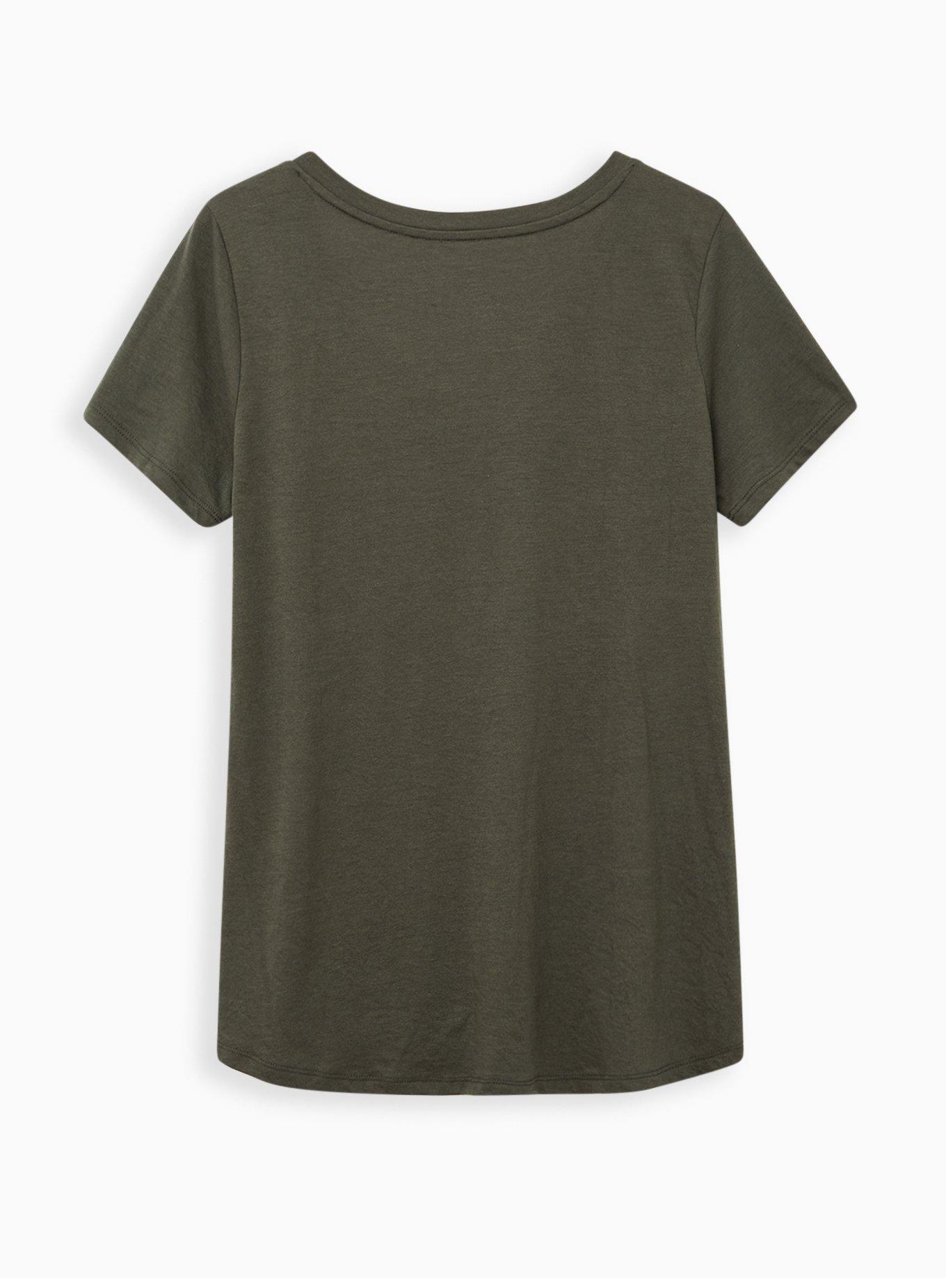 Plus Size Girlfriend Tee &ndash; Signature Jersey Adventure Olive, DEEP DEPTHS, alternate