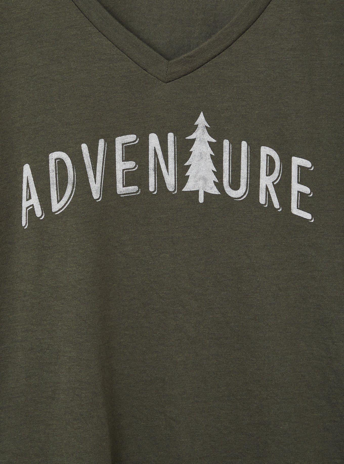 Plus Size Girlfriend Tee &ndash; Signature Jersey Adventure Olive, DEEP DEPTHS, alternate
