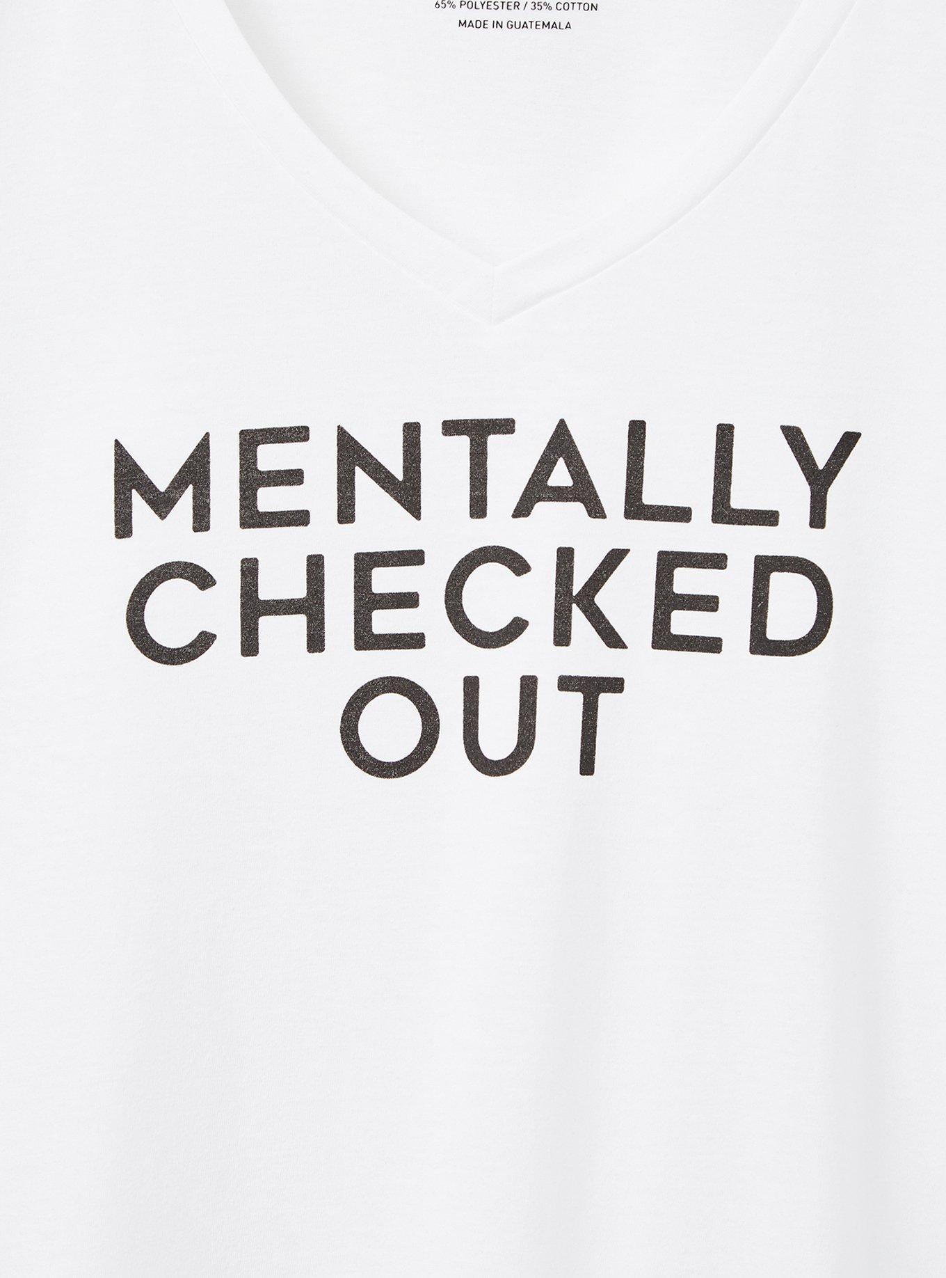 Plus Size Girlfriend Tee - Signature Jersey Mentally Checked Out White, BRIGHT WHITE, alternate