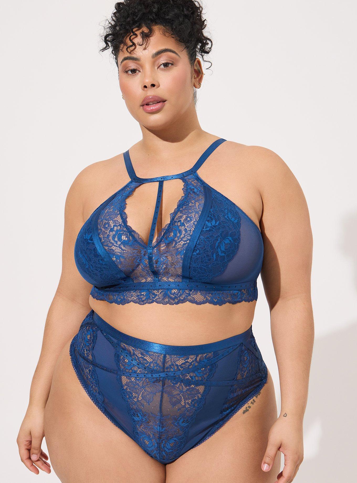 Plus Size - Strappy Studded Lace Wire-Free Bralette - Torrid