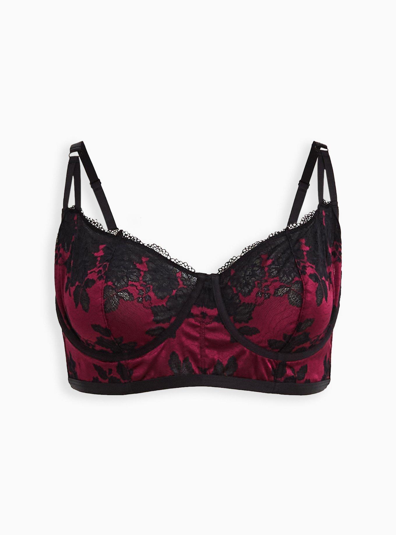 Two Tone Lace Underwire Bra, , hi-res