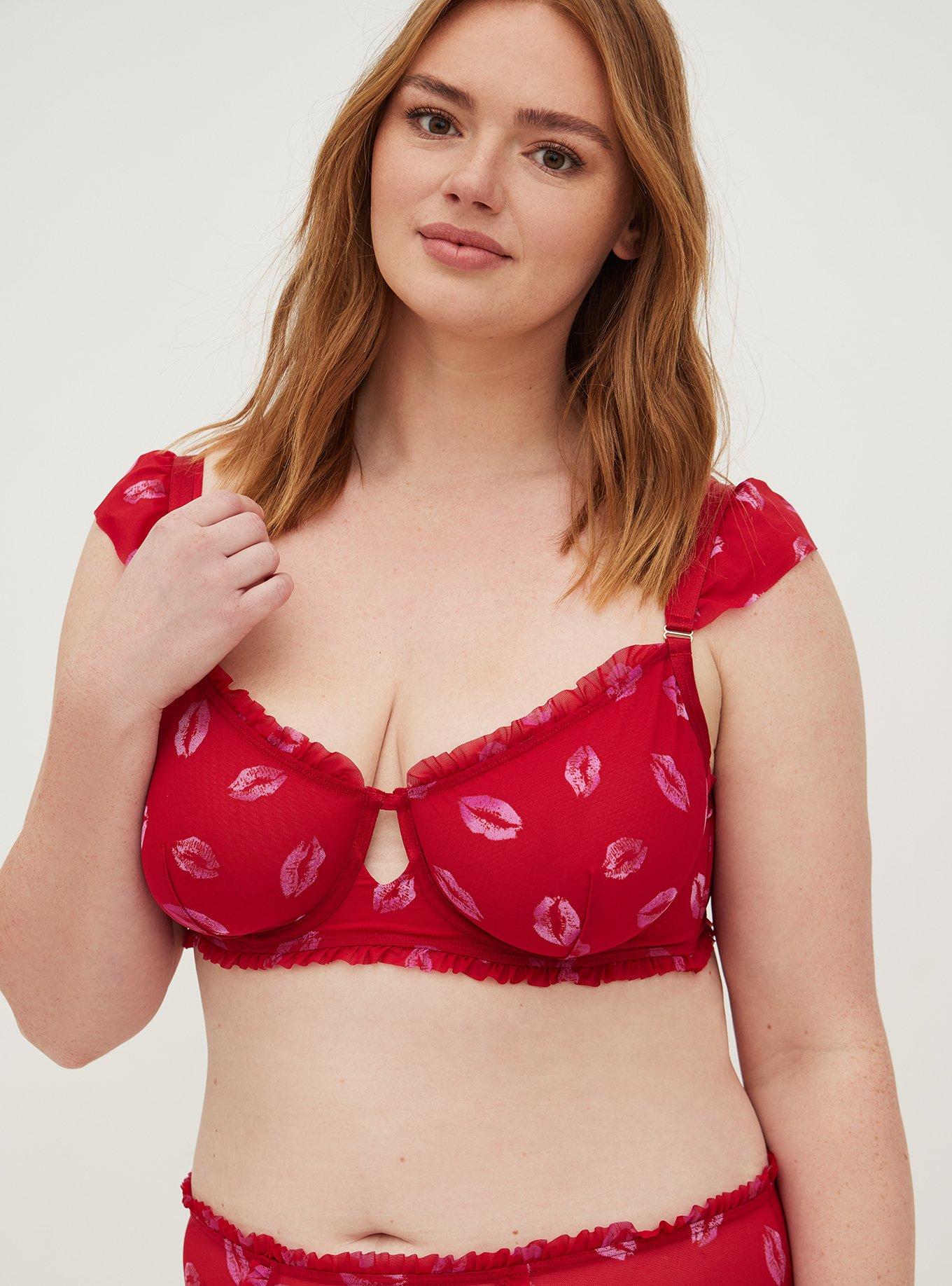 Ruffle Bra - Red