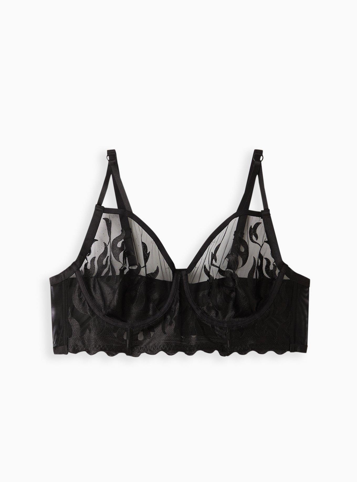 Buy Victoria's Secret Black Embroidered Lightly Lined Demi Bra from Next  Latvia