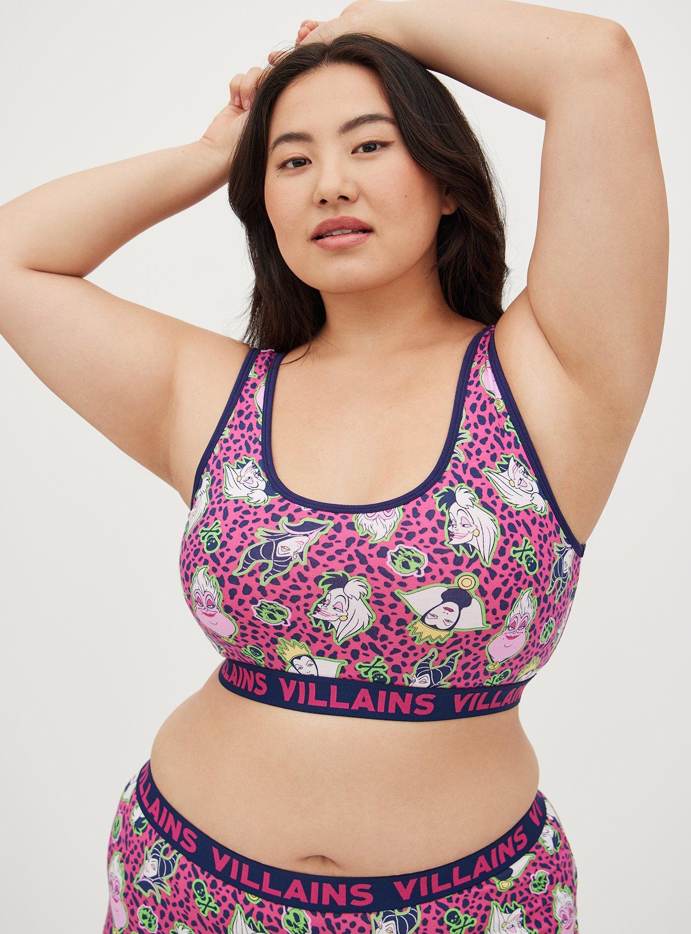 Bralette - Cotton Disney Villains Leopard Pink, PINK GLOW, alternate
