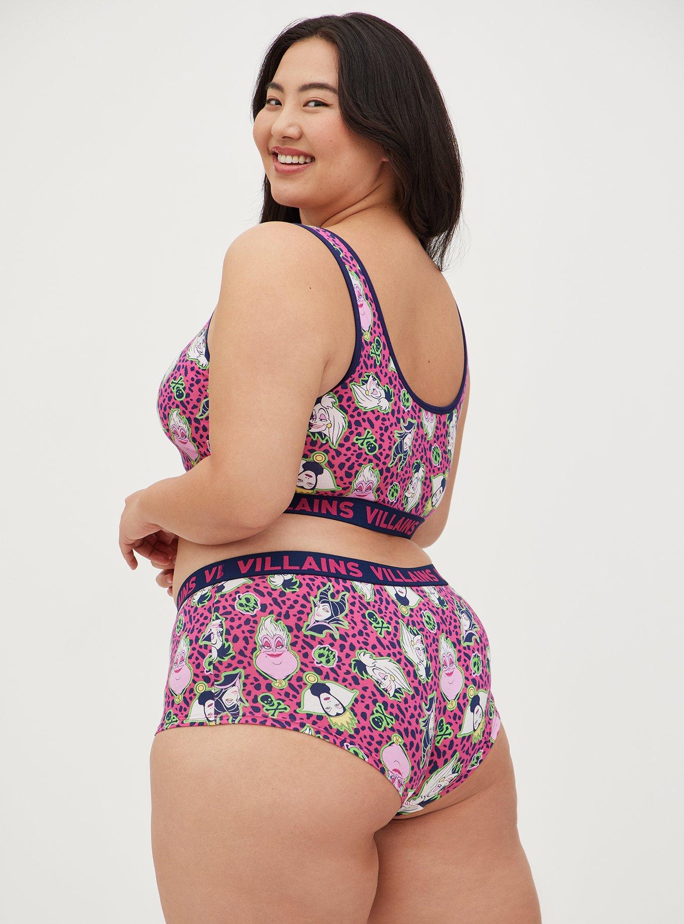 Bralette - Cotton Disney Villains Leopard Pink, PINK GLOW, alternate