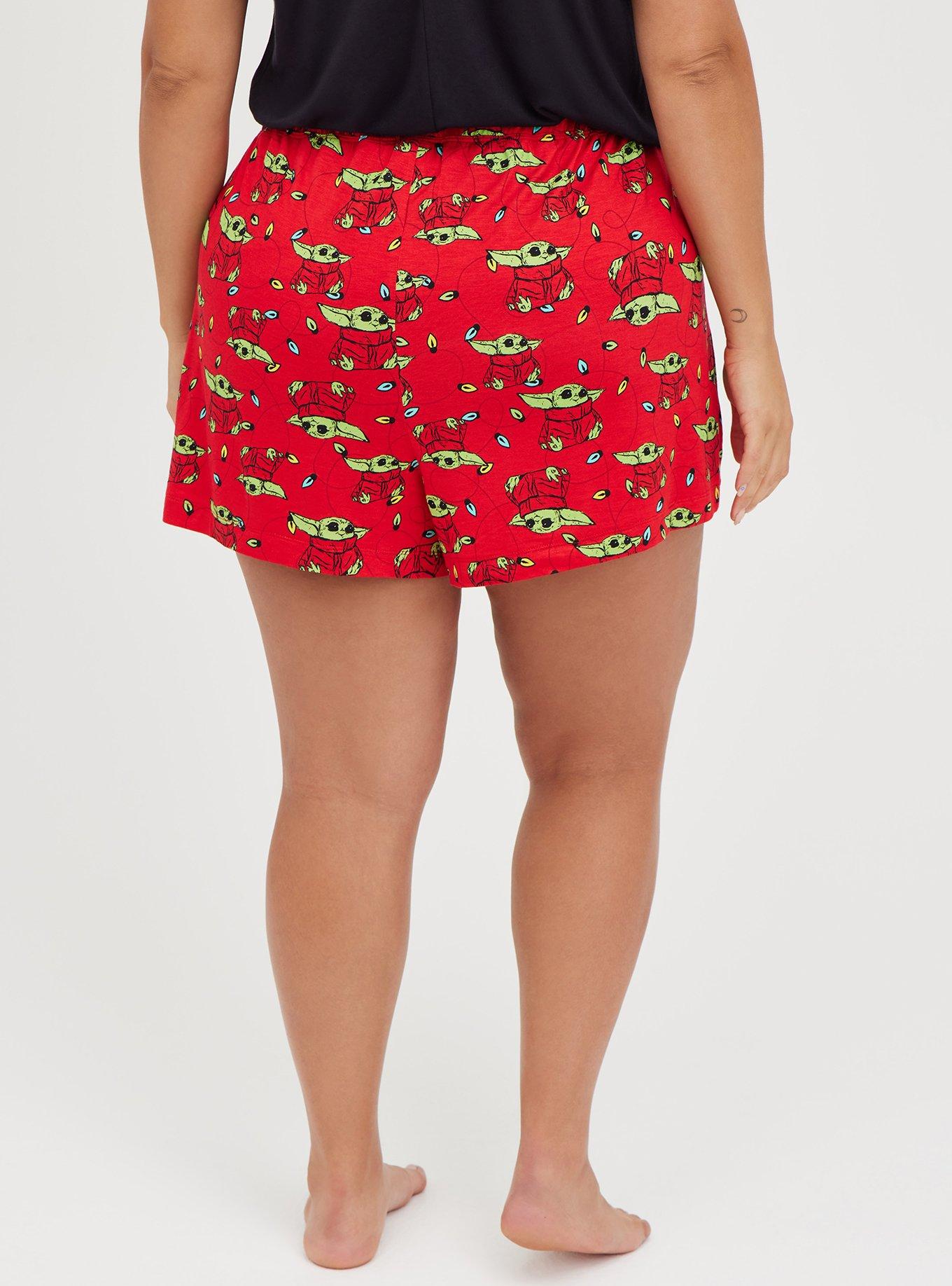 Plus Size Sleep Short Baby Yoda Red Torrid