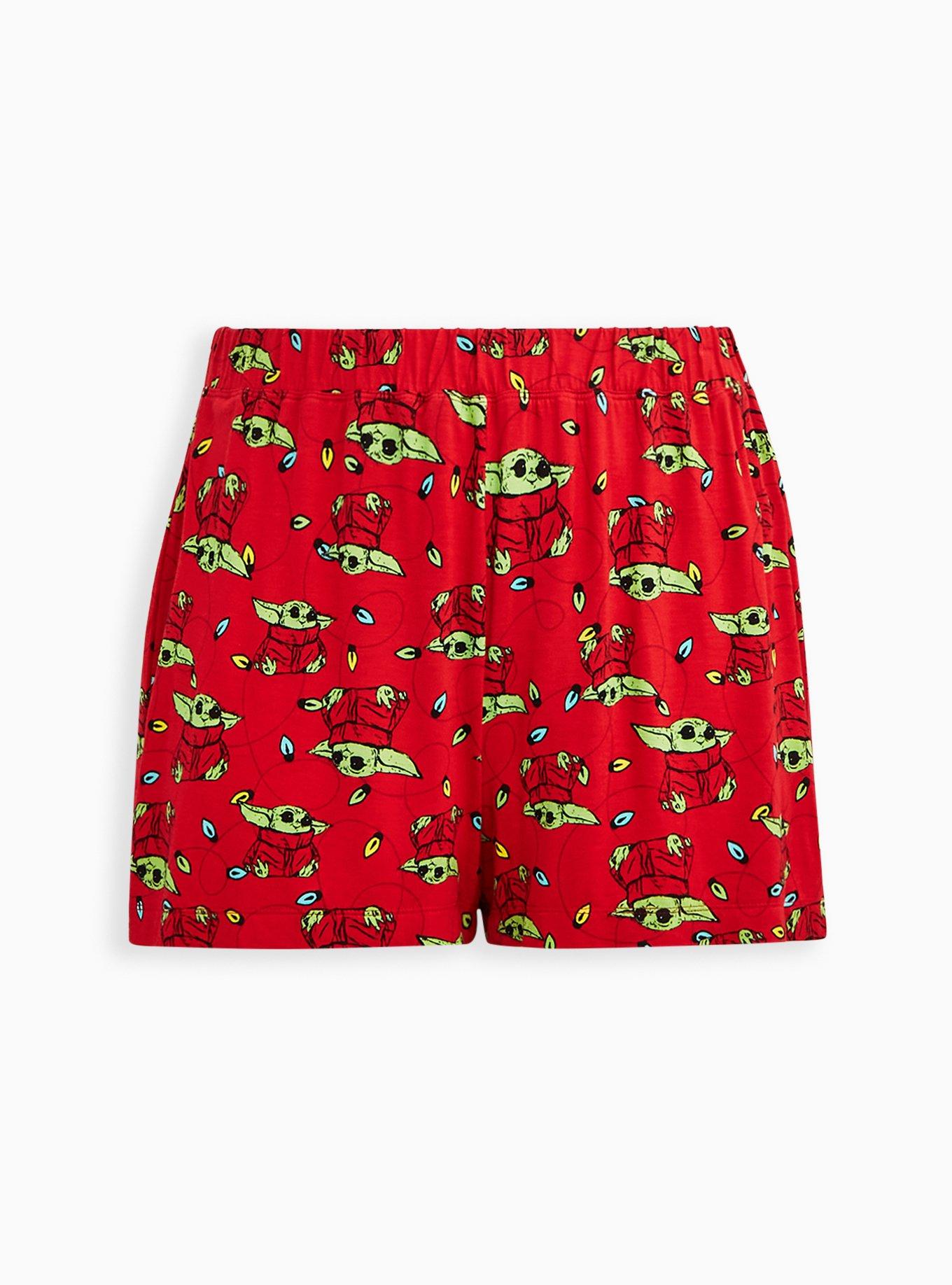 Plus Size Sleep Short Baby Yoda Red Torrid