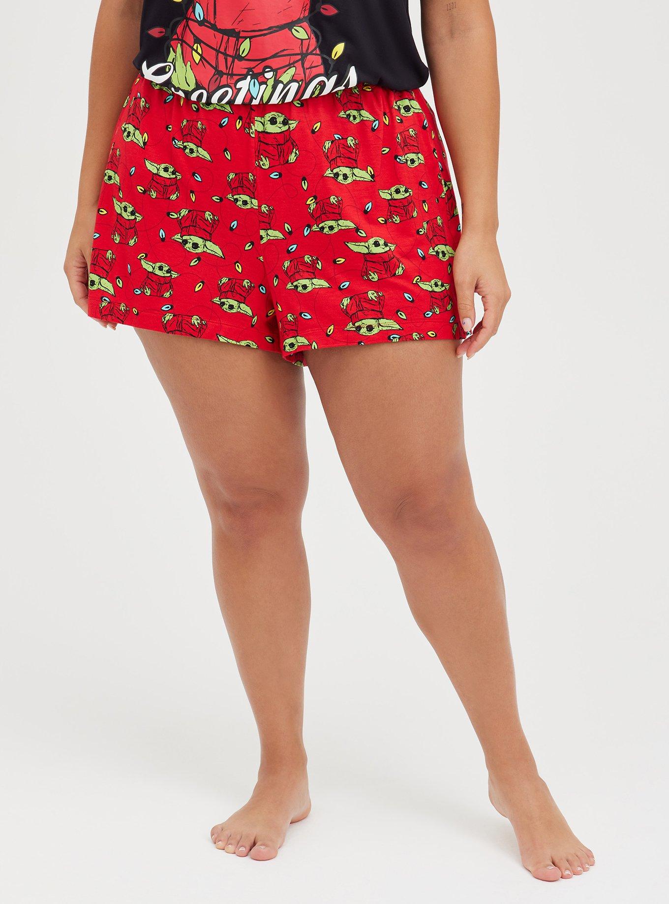 Plus Size Sleep Short Baby Yoda Red Torrid