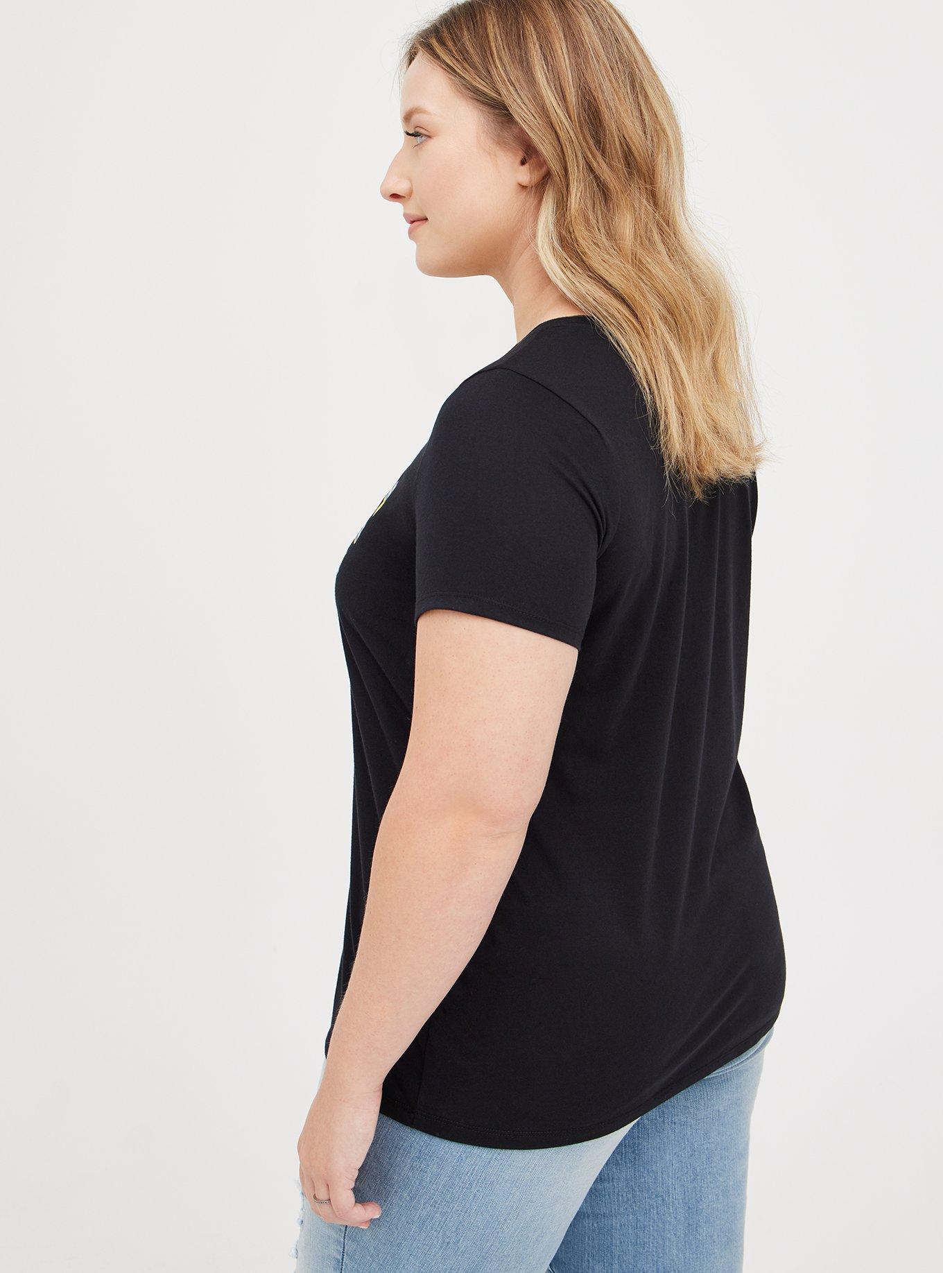 Plus Size Slim Fit Crew Tee - Signature Jersey Clueless As If Black, DEEP BLACK, alternate