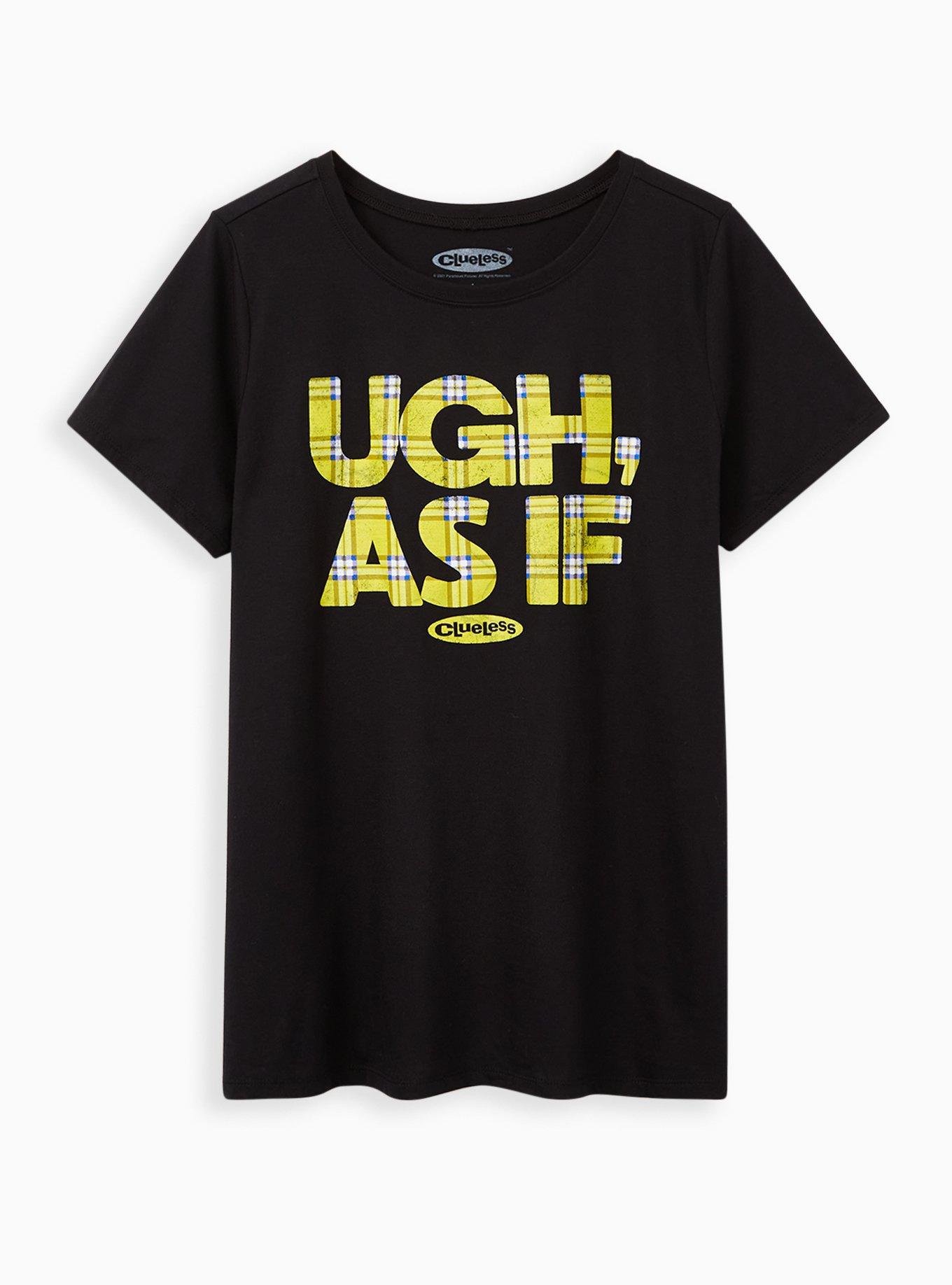 Plus Size Slim Fit Crew Tee - Signature Jersey Clueless As If Black, DEEP BLACK, hi-res
