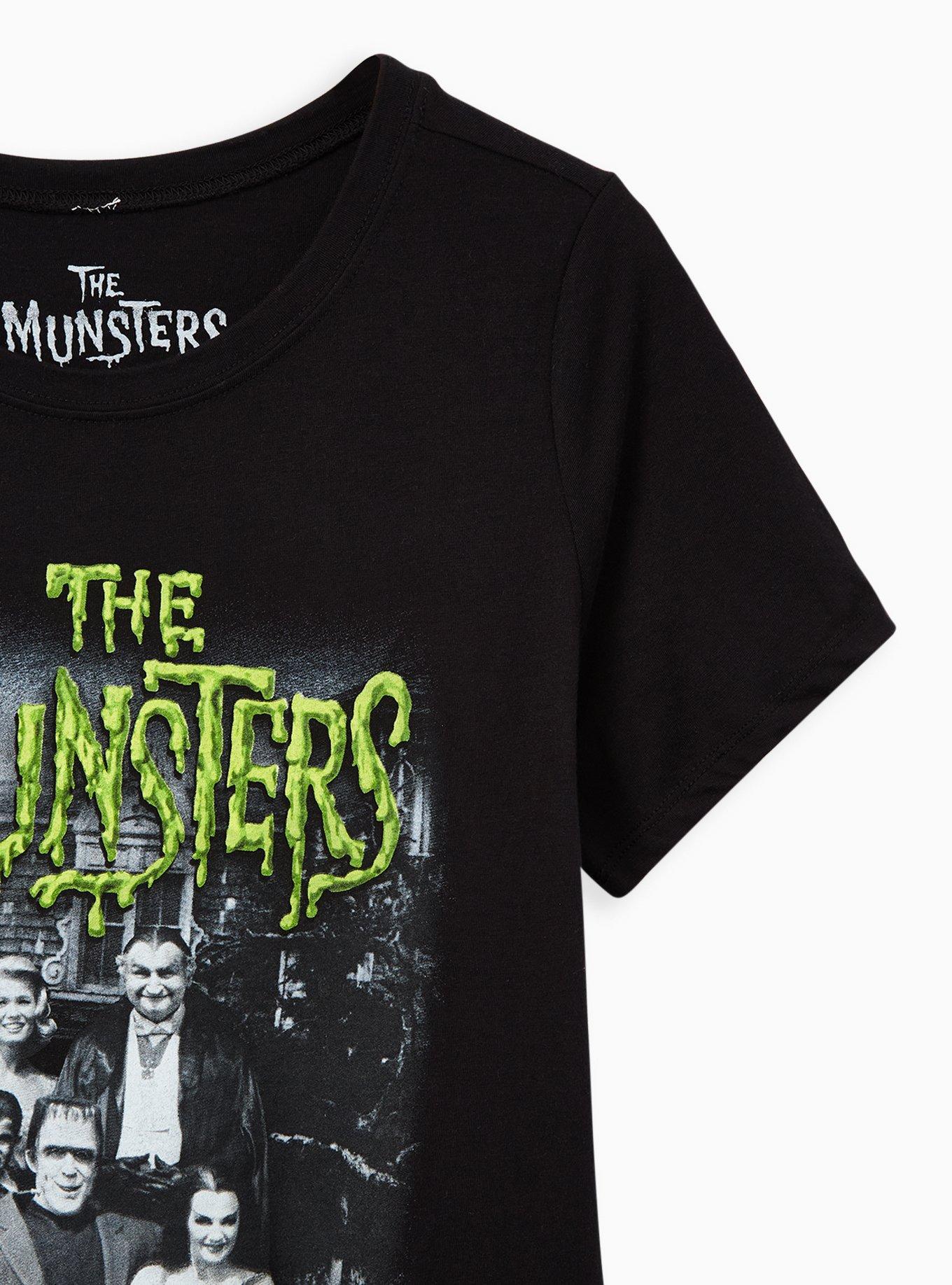 Plus Size Slim Fit Crew Tee - Signature Jersey The Munsters Black, DEEP BLACK, alternate