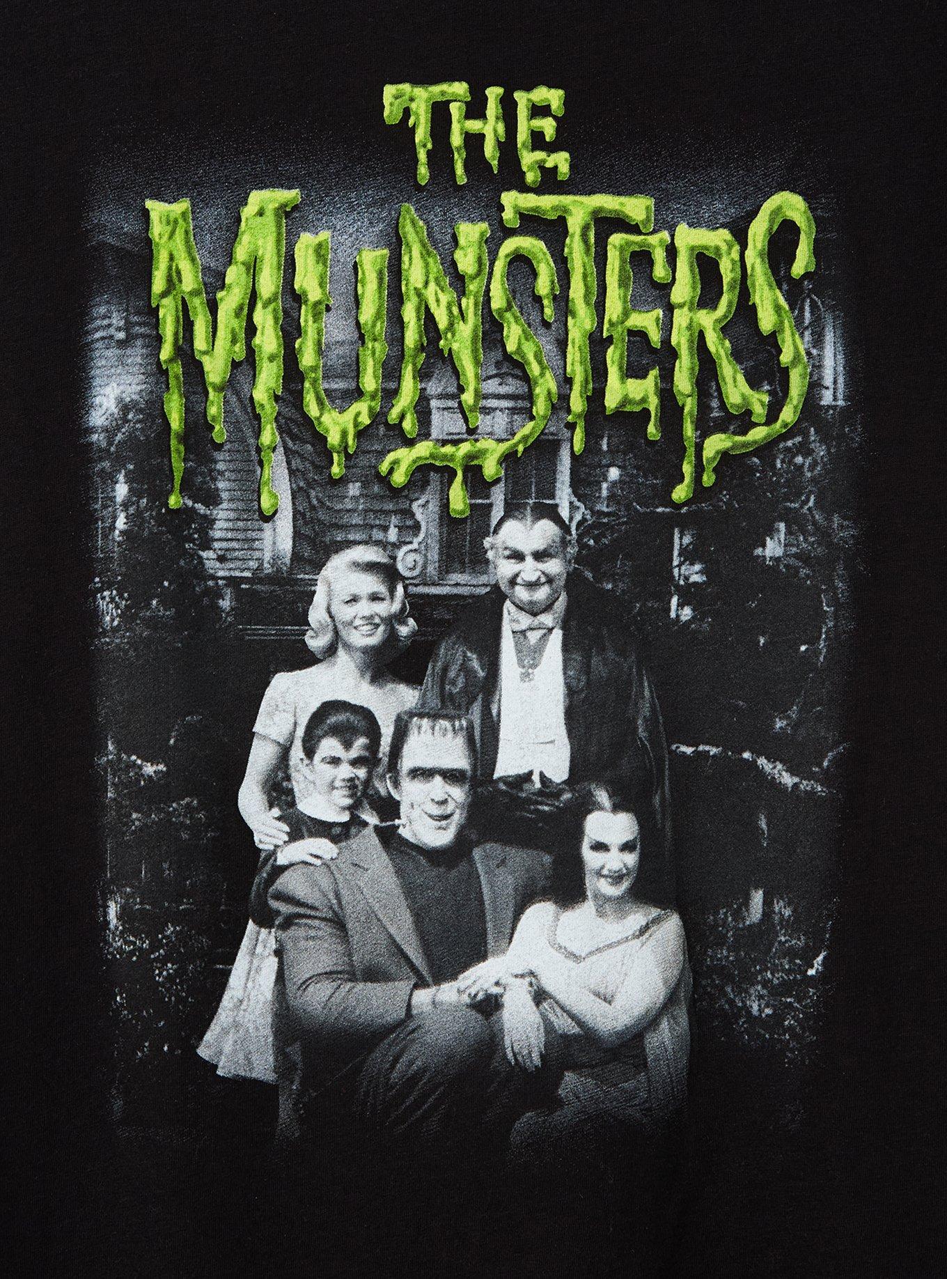 Plus Size Slim Fit Crew Tee - Signature Jersey The Munsters Black, DEEP BLACK, alternate